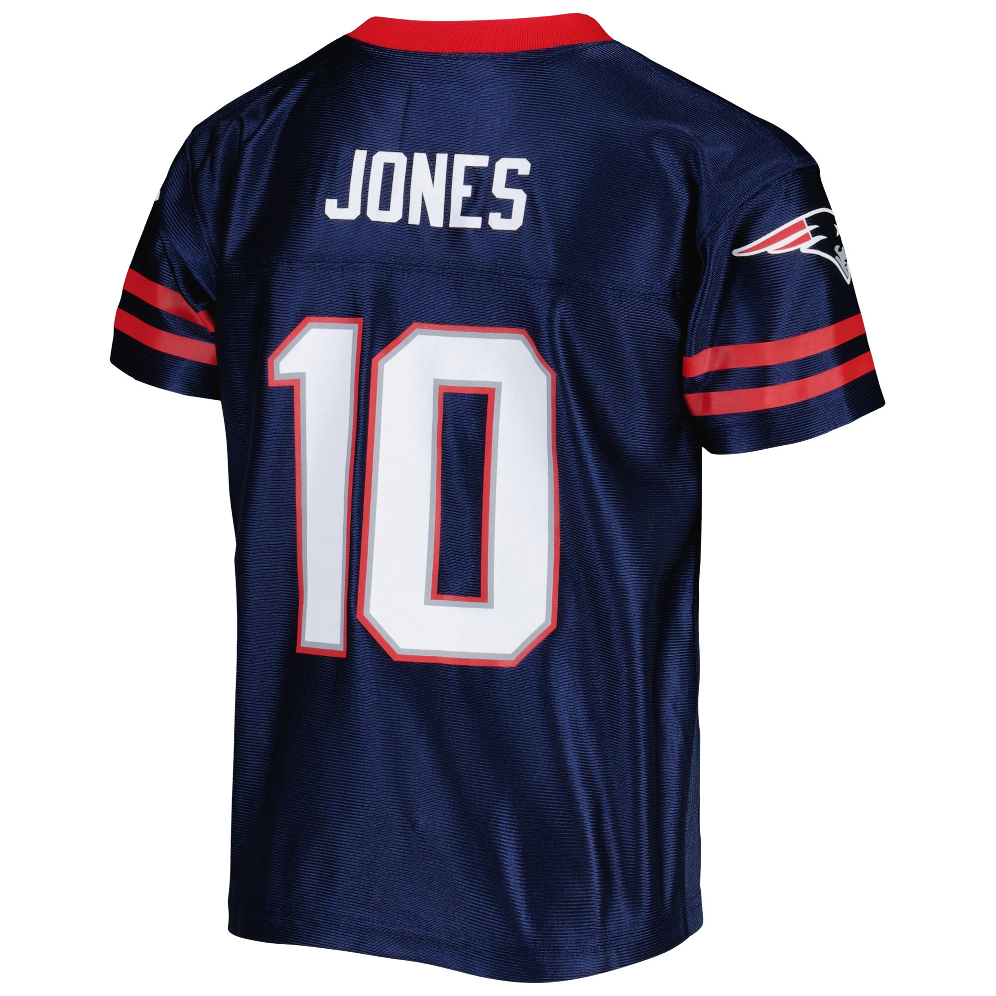Youth Mac Jones Navy New England Patriots Player Jersey - vstockx