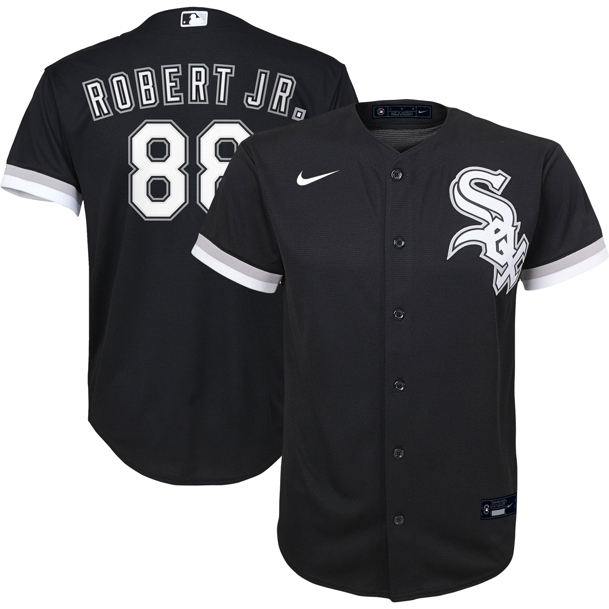 Luis Robert Chicago White Sox Nike Youth Alternate Replica Player Jersey - Black - vstockx