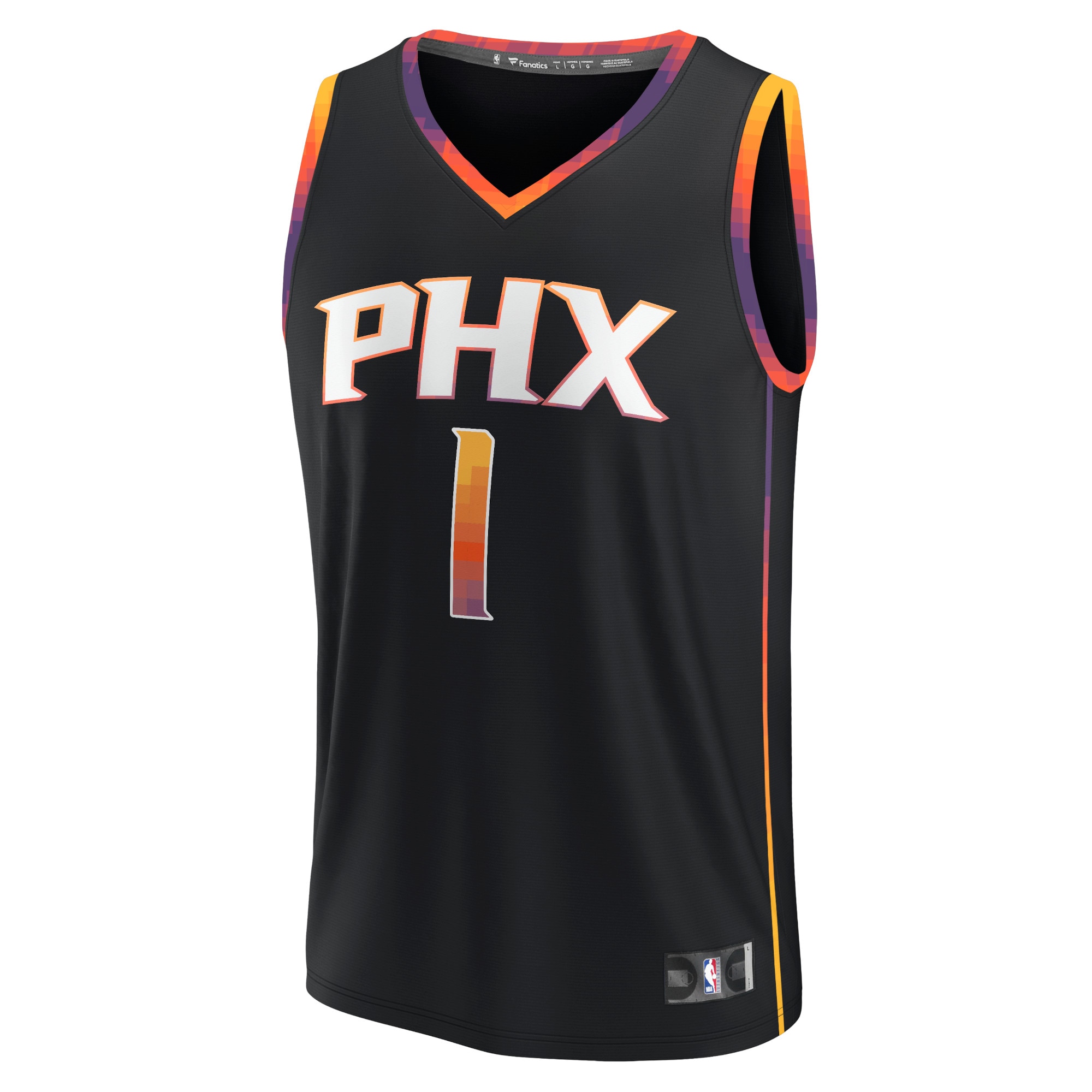 Devin Booker Phoenix Suns Fanatics Branded Youth Fast Break Player Jersey - Statement Edition - Black - vstockx