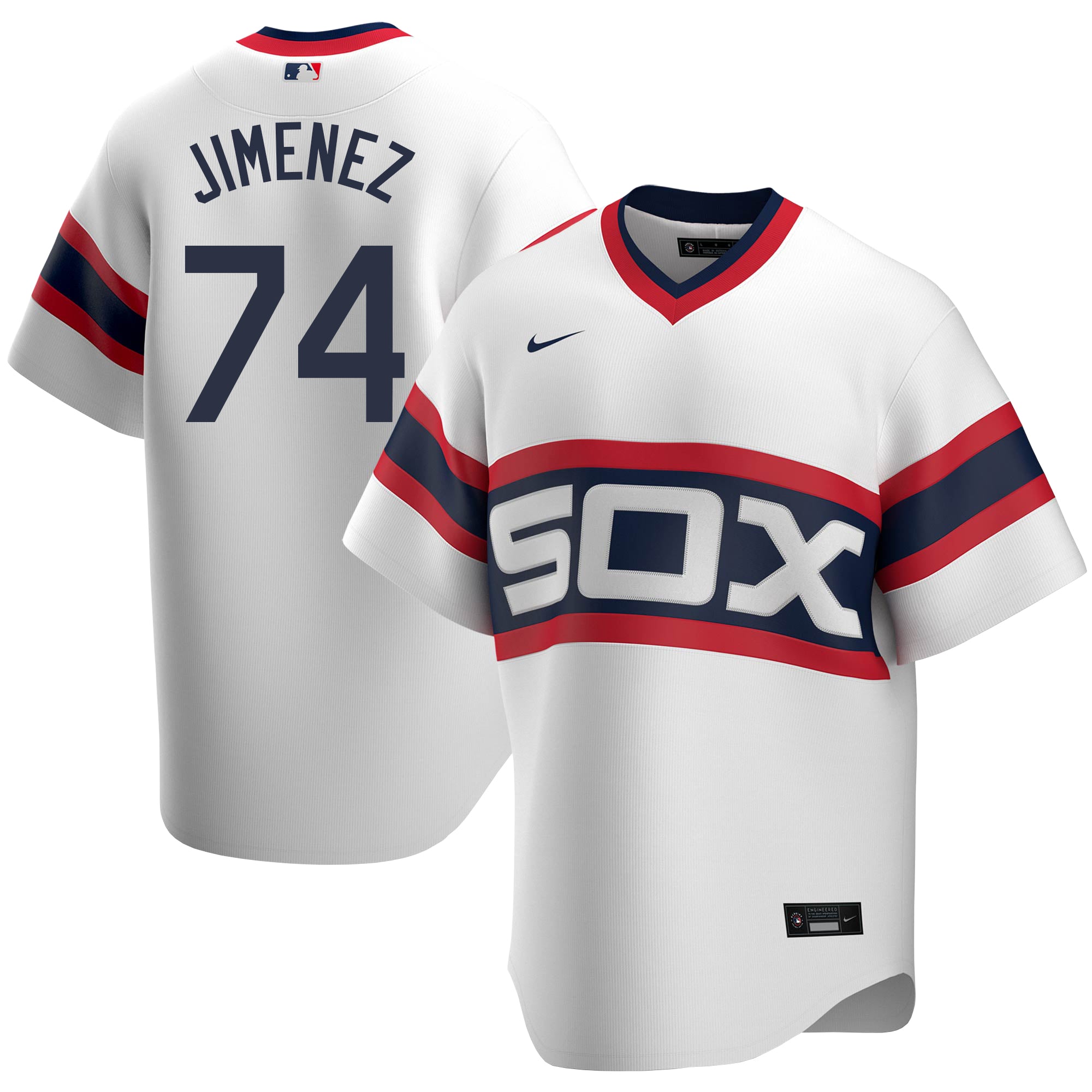 Eloy Jimenez Chicago White Sox Nike Home White Cooperstown Replica Jersey - vstockx
