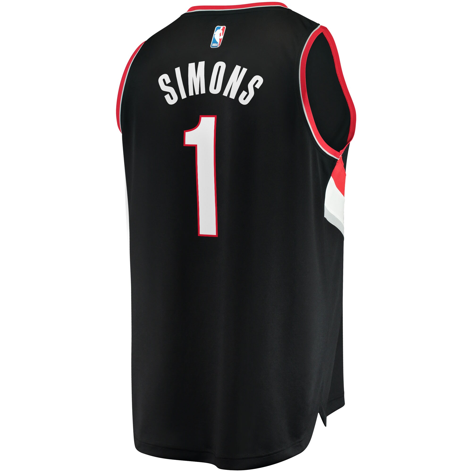 Anfernee Simons Portland Trail Blazers Fanatics Branded 2021/22 Fast Break Replica Jersey - Icon Edition - Black - vstockx