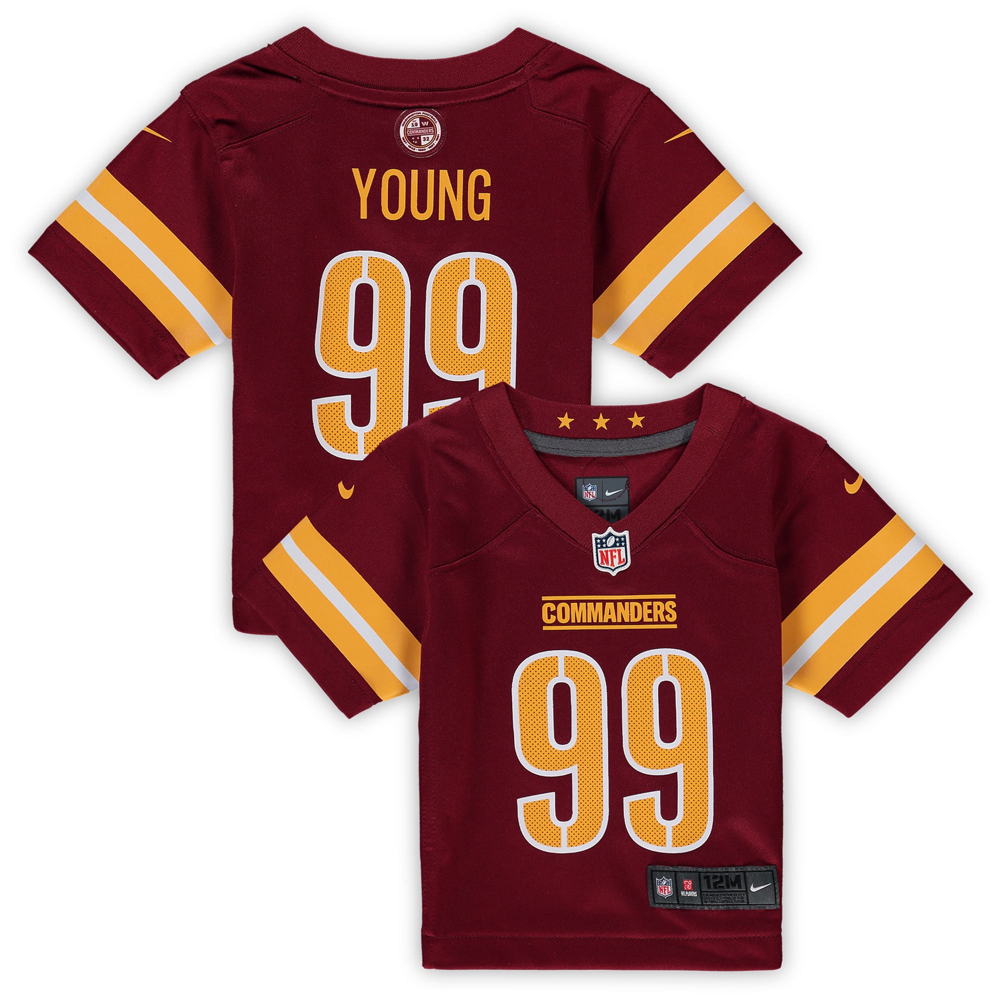 Chase Young Washington Commanders Nike Infant Game Jersey - Burgundy - vstockx