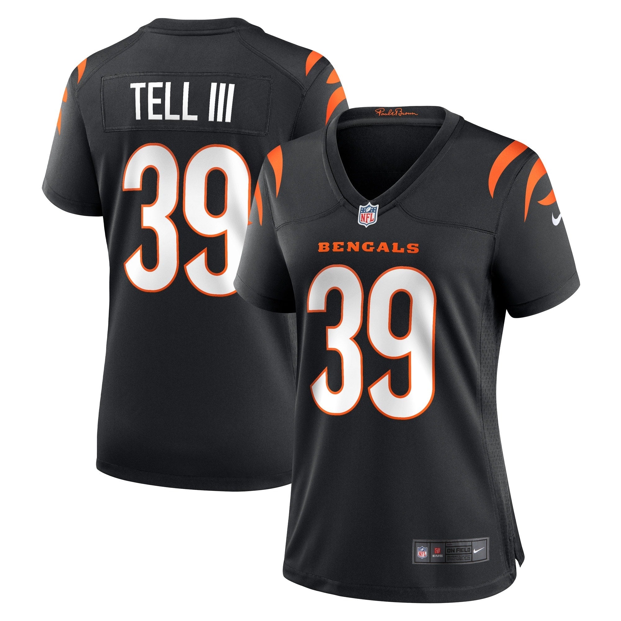 Women's Nike Marvell Tell III Black Cincinnati Bengals Game Player Jersey - vstockx