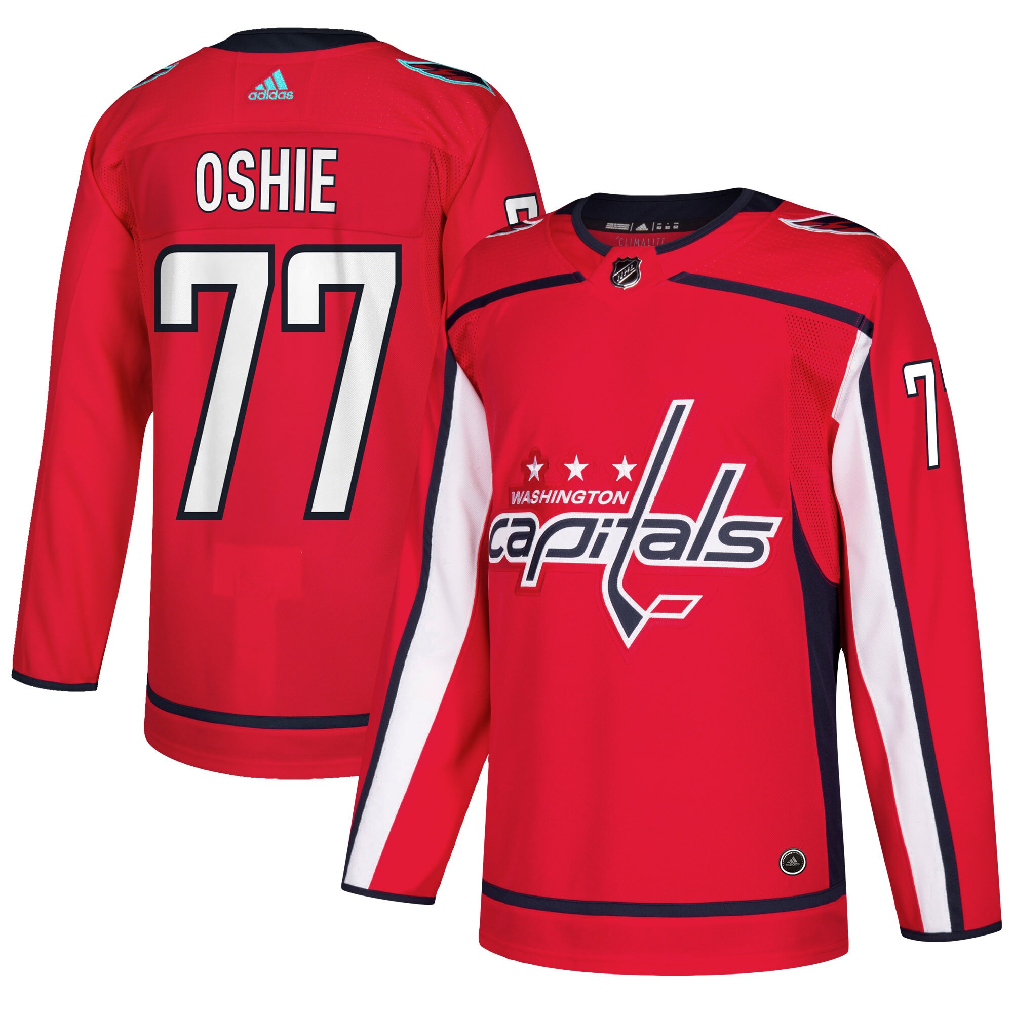 TJ Oshie Washington Capitals adidas Authentic Player Jersey - Red - vstockx