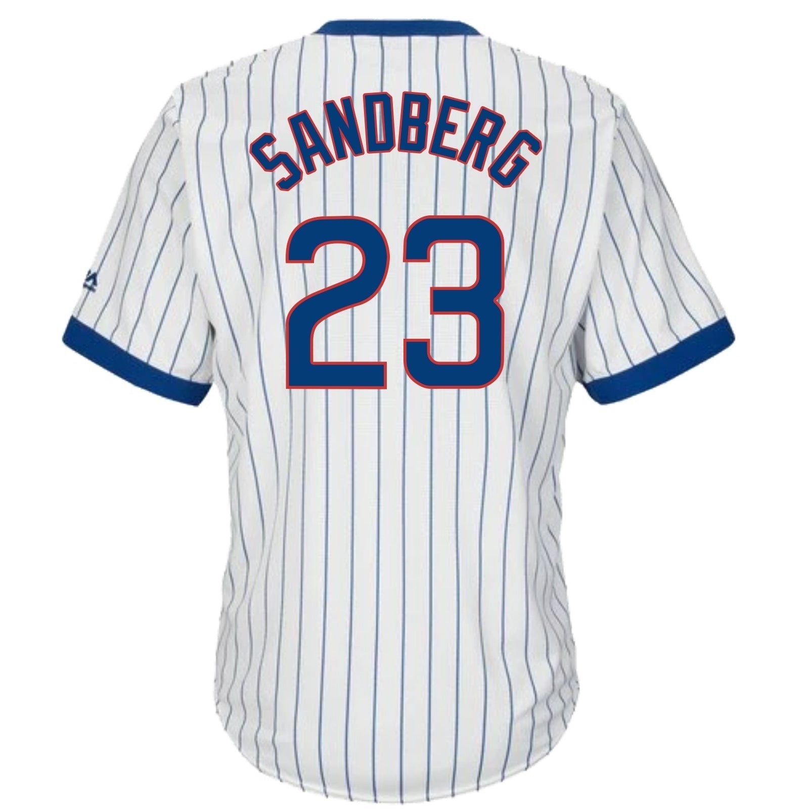 Ryne Sandberg Chicago Cubs Cooperstown White Pinstripe V-Neck Home Men's Jersey - vstockx