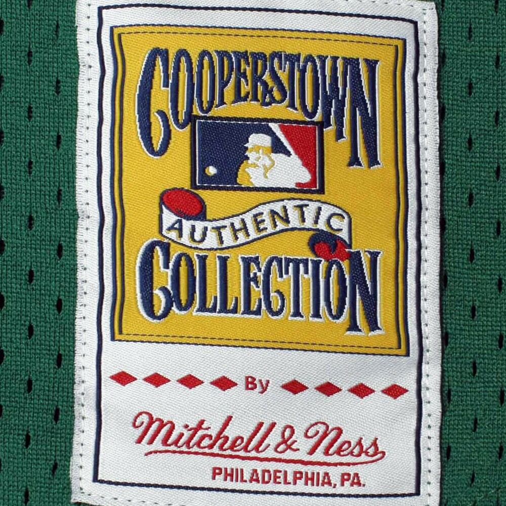 Rickey Henderson Oakland Athletics Mitchell & Ness 1991 Cooperstown Mesh Batting Practice Jersey - Green - vstockx