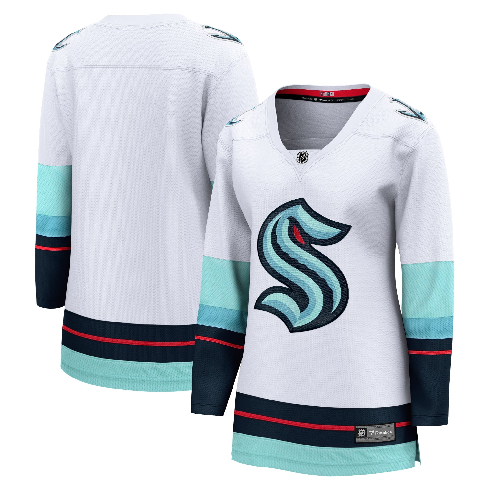 Women's Fanatics Branded White Seattle Kraken Away Breakaway Jersey - vstockx