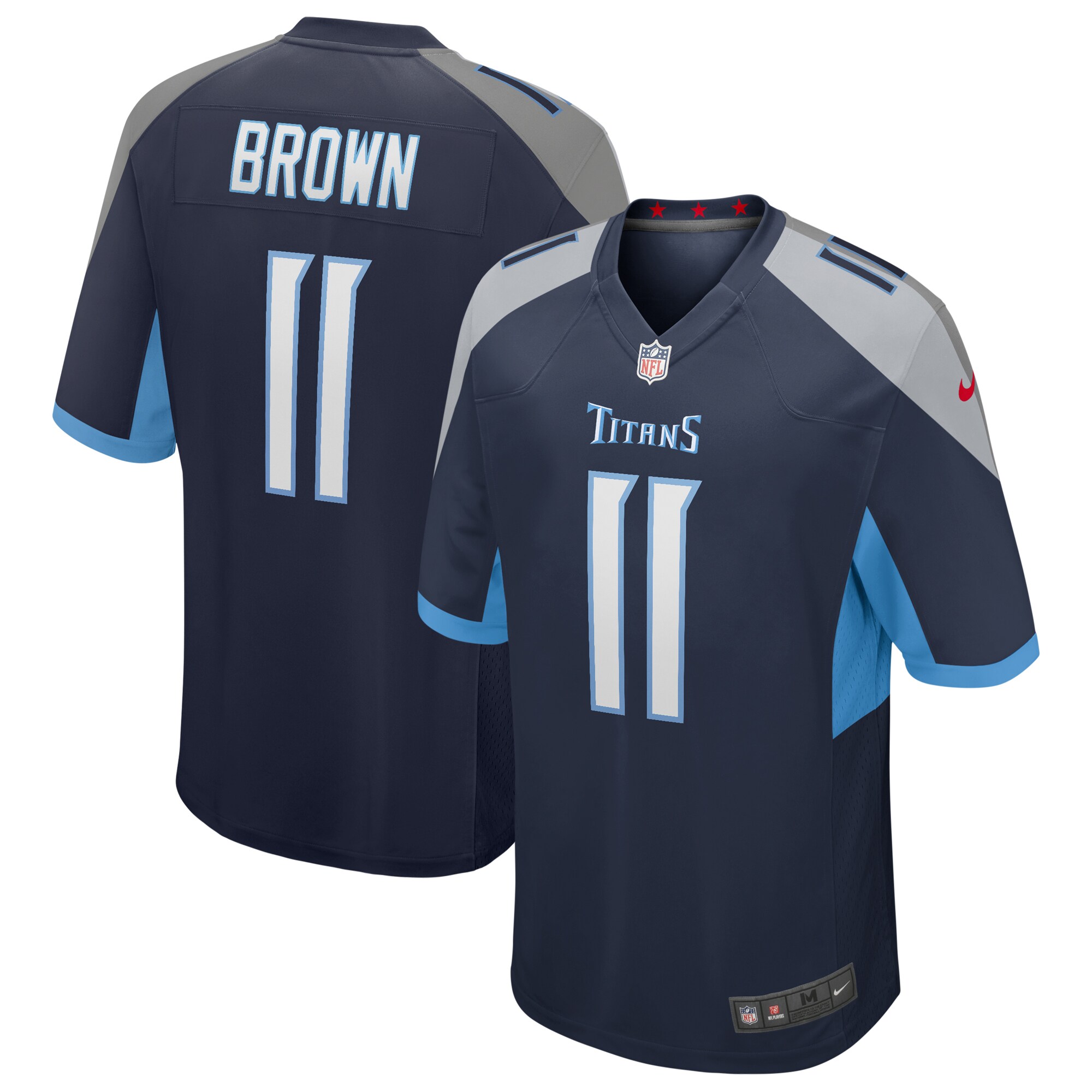 AJ Brown Tennessee Titans Nike Game Jersey - Navy - vstockx