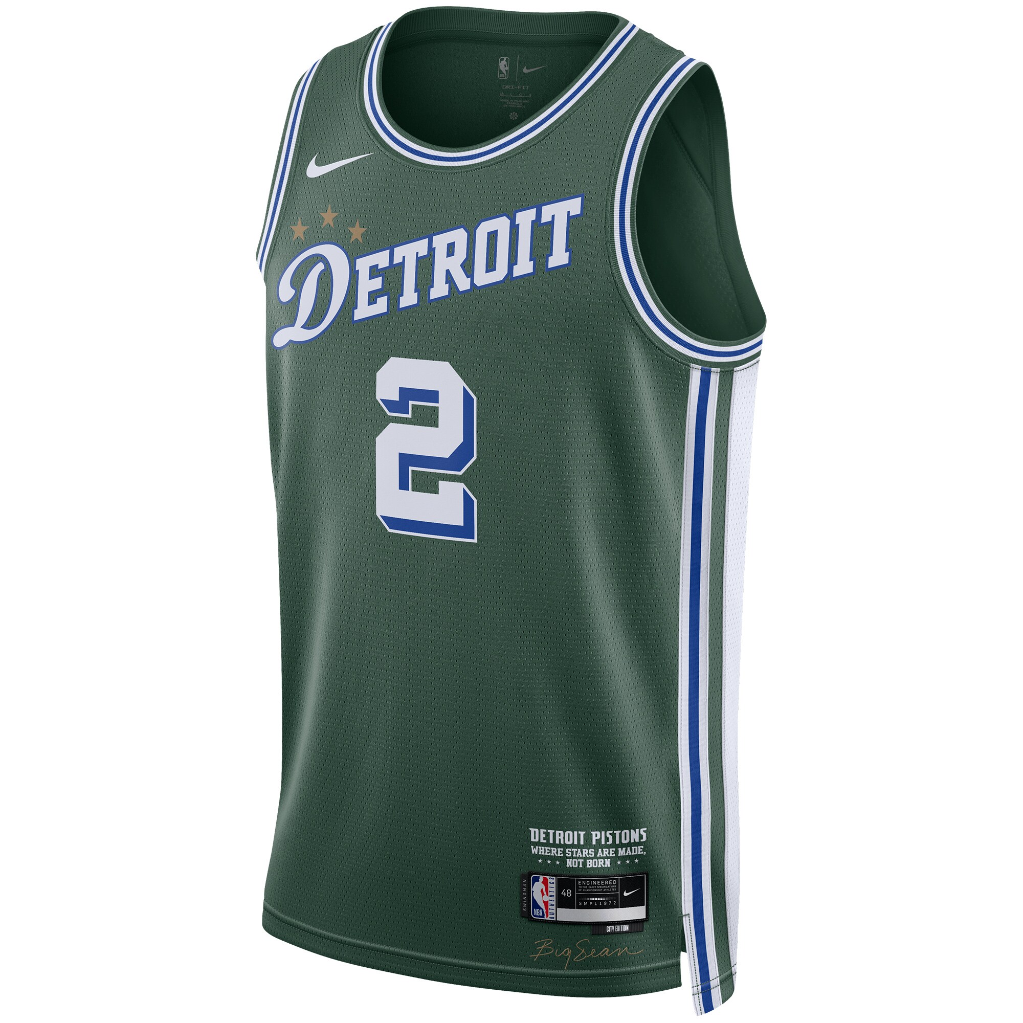 Cade Cunningham Detroit Pistons Nike Unisex 2022/23 Swingman Jersey - City Edition - Green - vstockx