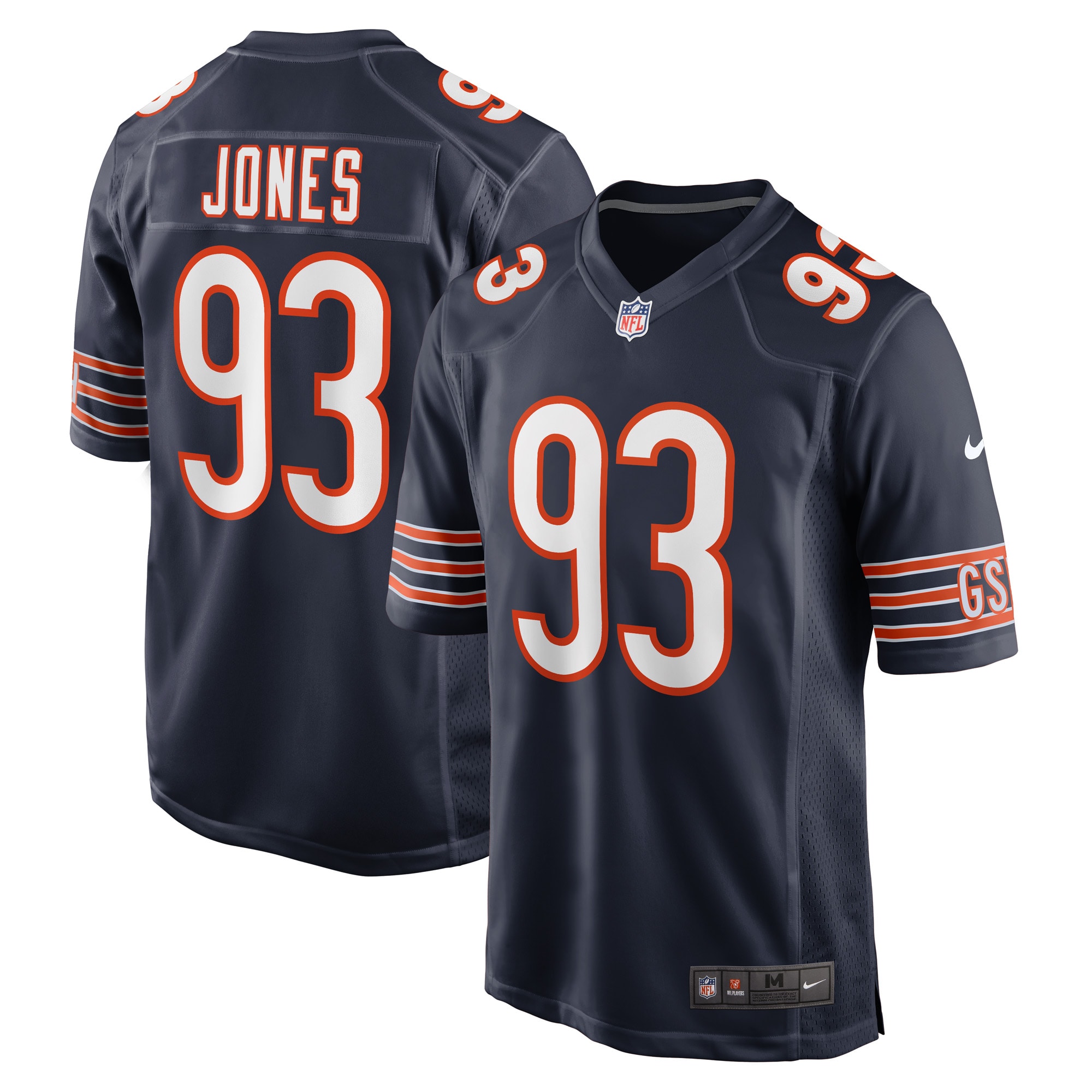 Justin Jones Chicago Bears Nike Game Player Jersey - Navy - vstockx