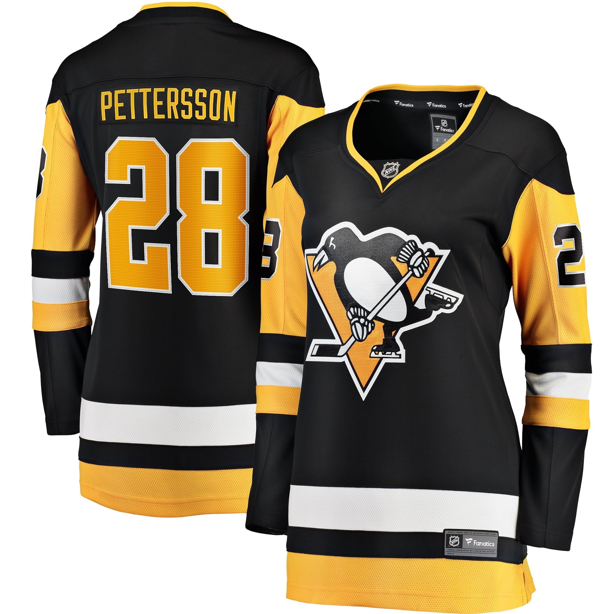 Women's Fanatics Branded Marcus Pettersson Black Pittsburgh Penguins Home Breakaway Player Jersey - vstockx