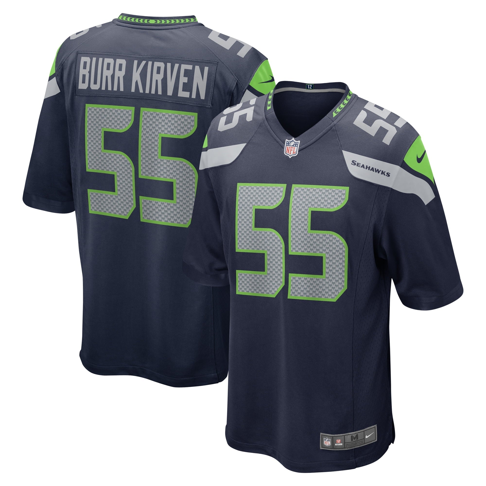 Men's Nike Ben Burr-Kirven College Navy Seattle Seahawks Game Jersey - vstockx
