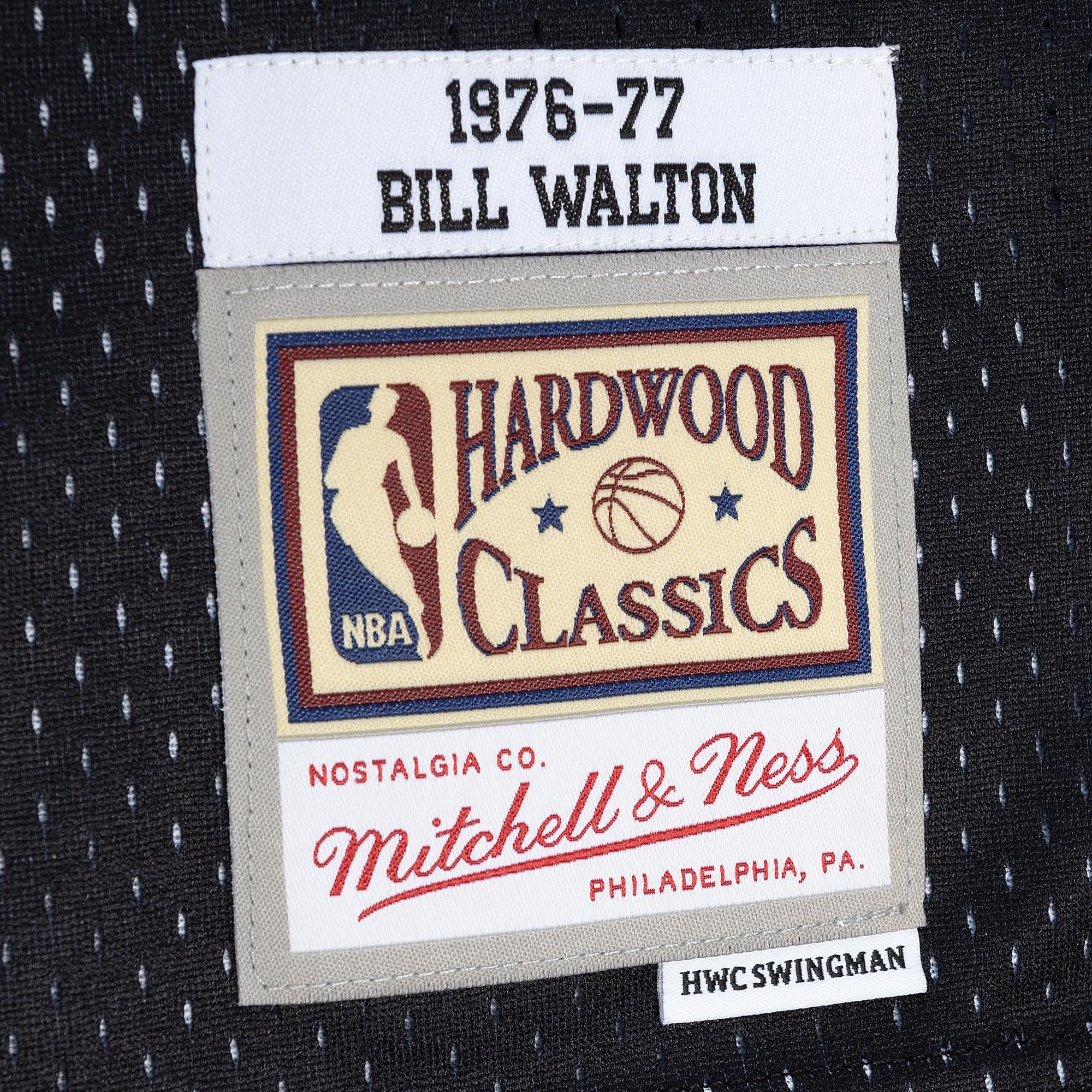 Bill Walton Portland Trail Blazers Mitchell & Ness Hardwood Classics 1976/77 Split Swingman Jersey - Red/Black - vstockx