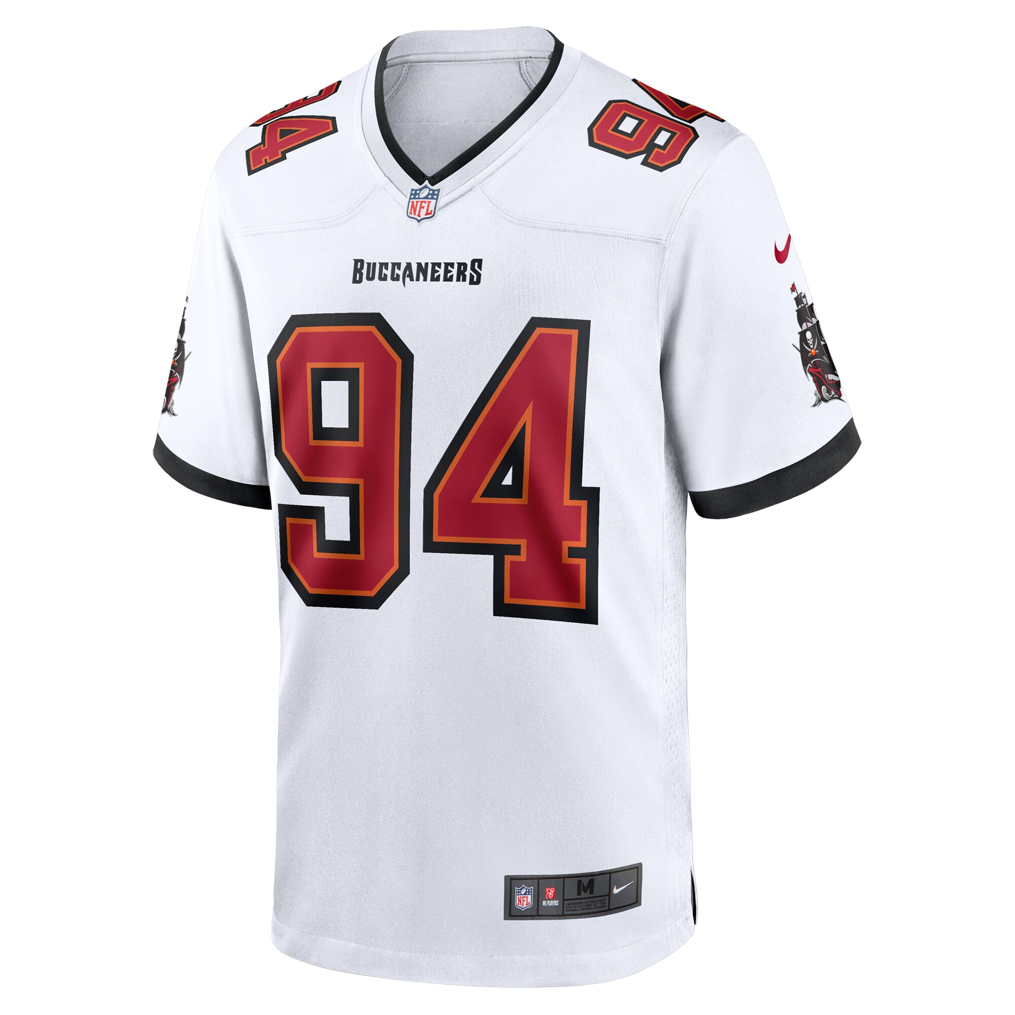 Calijah Kancey Tampa Bay Buccaneers Nike Game Jersey - White - vstockx