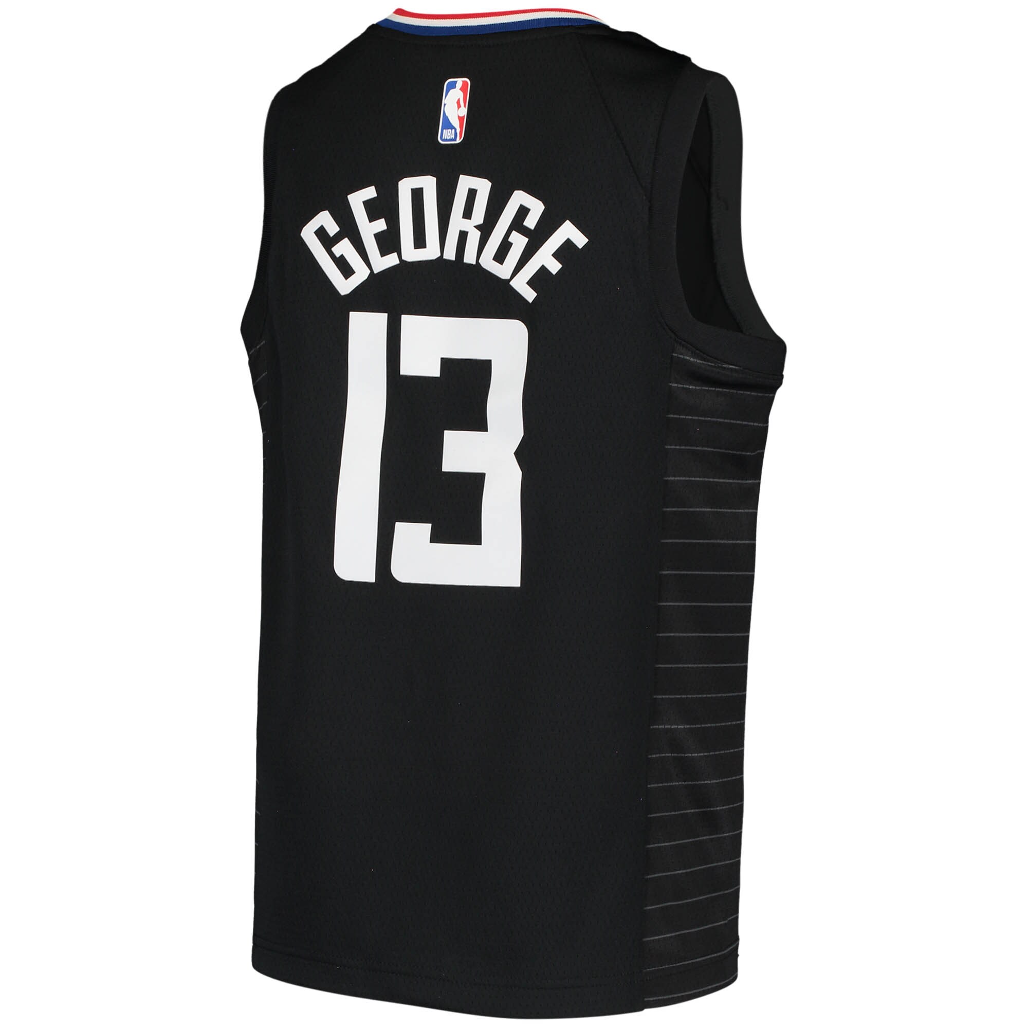 Paul George LA Clippers Jordans Brand Youth 2020/21 Swingman Player Jersey - Black - Statement Edition - vstockx