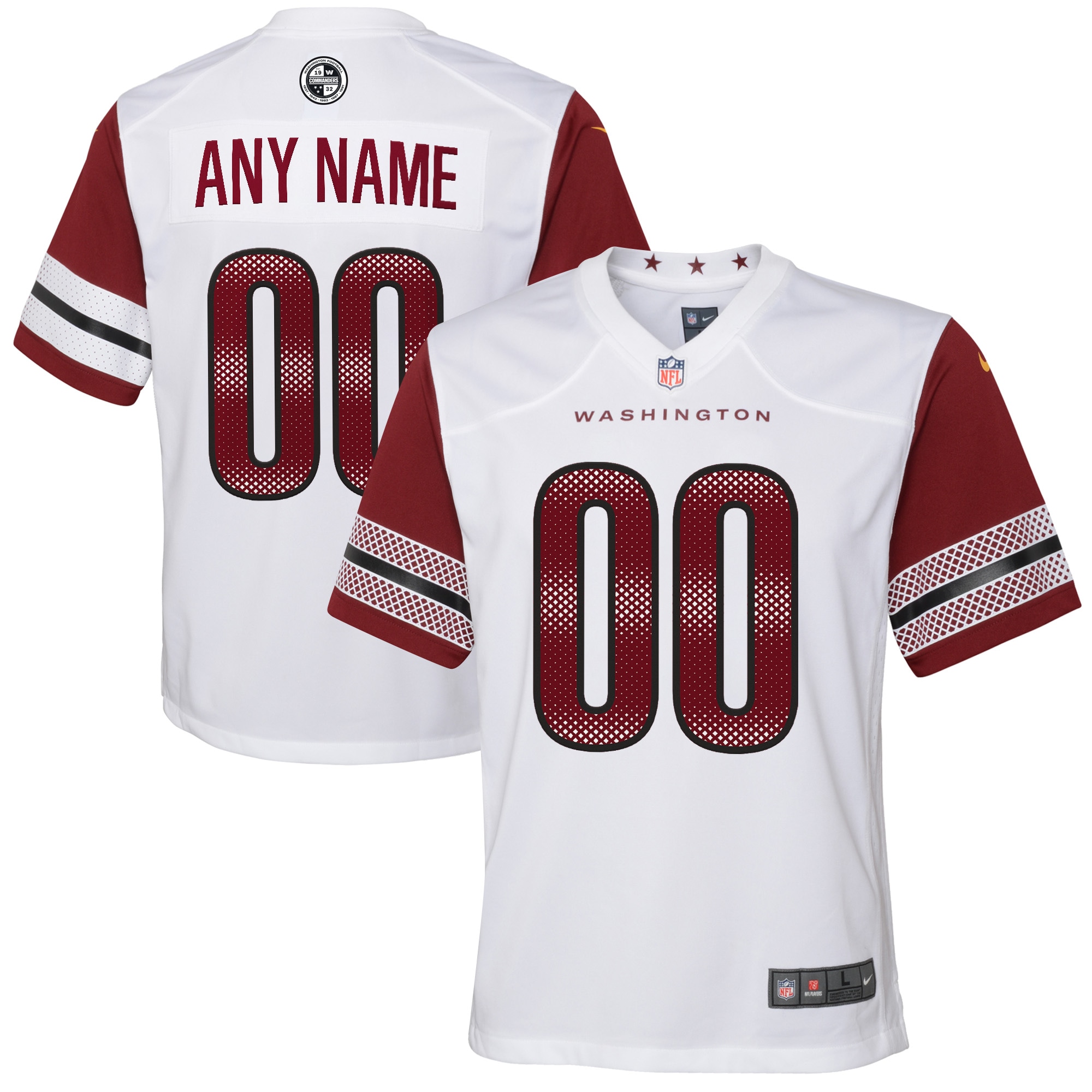 Washington Commanders Nike Youth Game Custom Player Jersey - White - vstockx