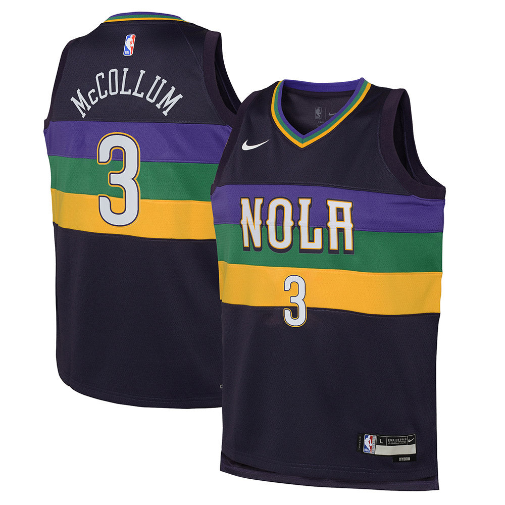 Youth New Orleans Pelicans CJ McCollum City Edition Jersey - Black - vstockx