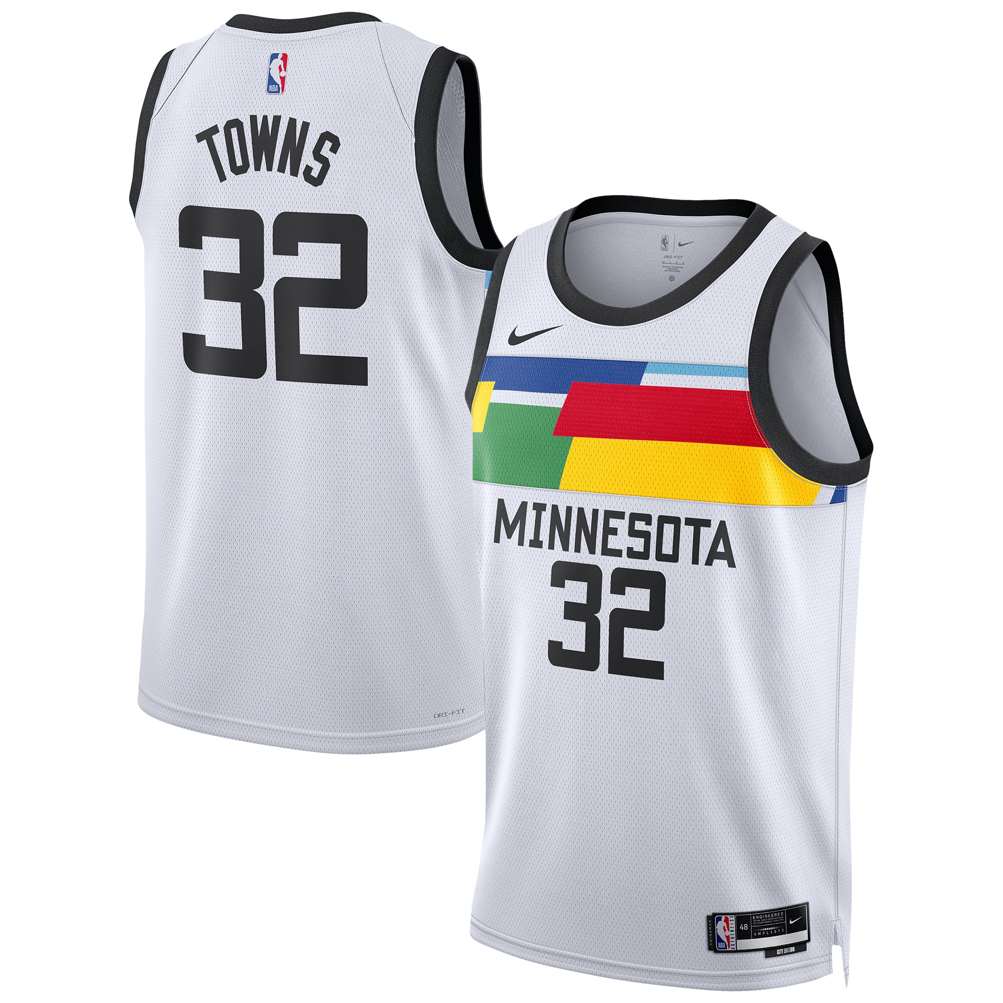 Karl-Anthony Towns Minnesota Timberwolves Nike Unisex 2022/23 Swingman Jersey - City Edition - White - vstockx