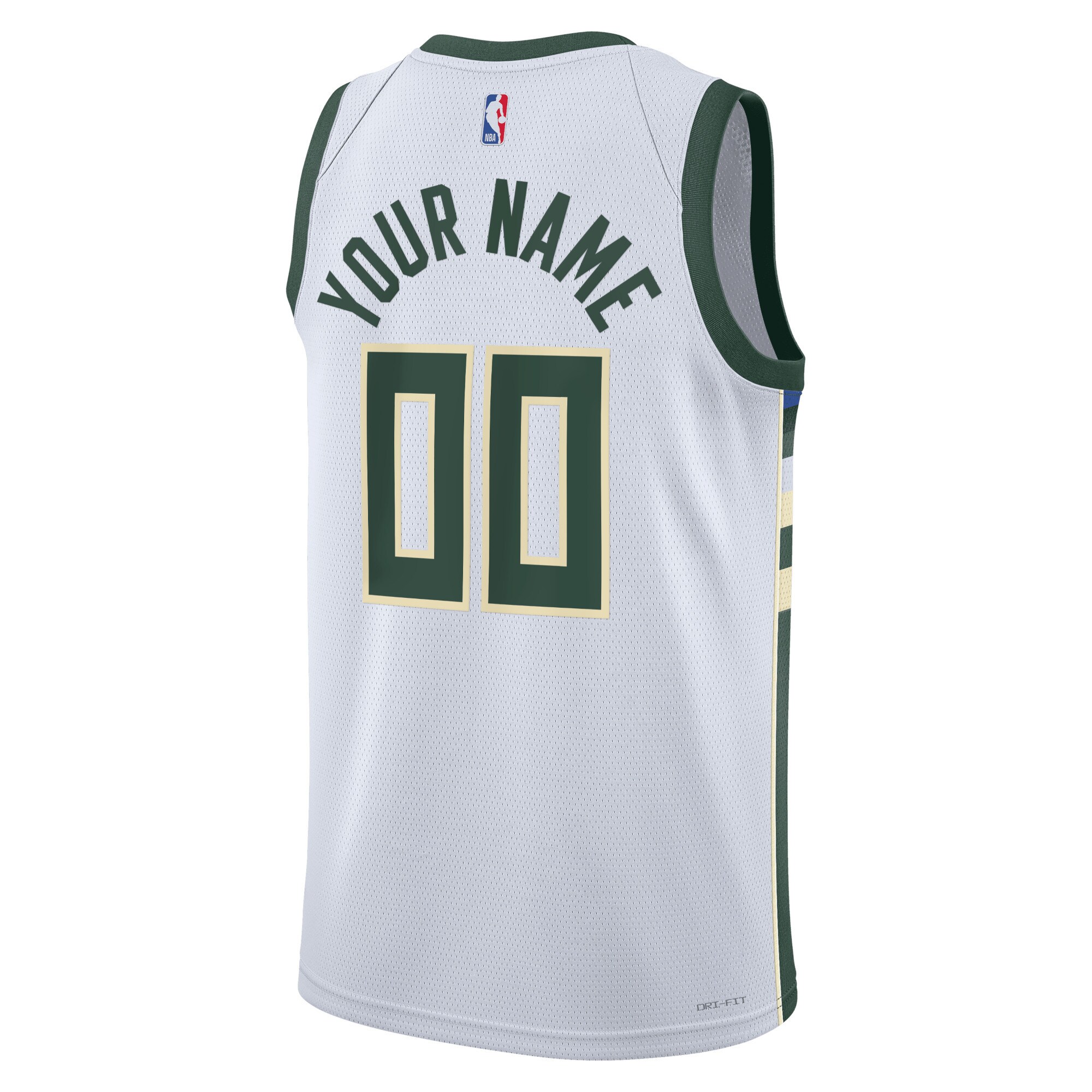 Milwaukee Bucks Nike Unisex Swingman Custom Jersey White - Icon Edition - vstockx