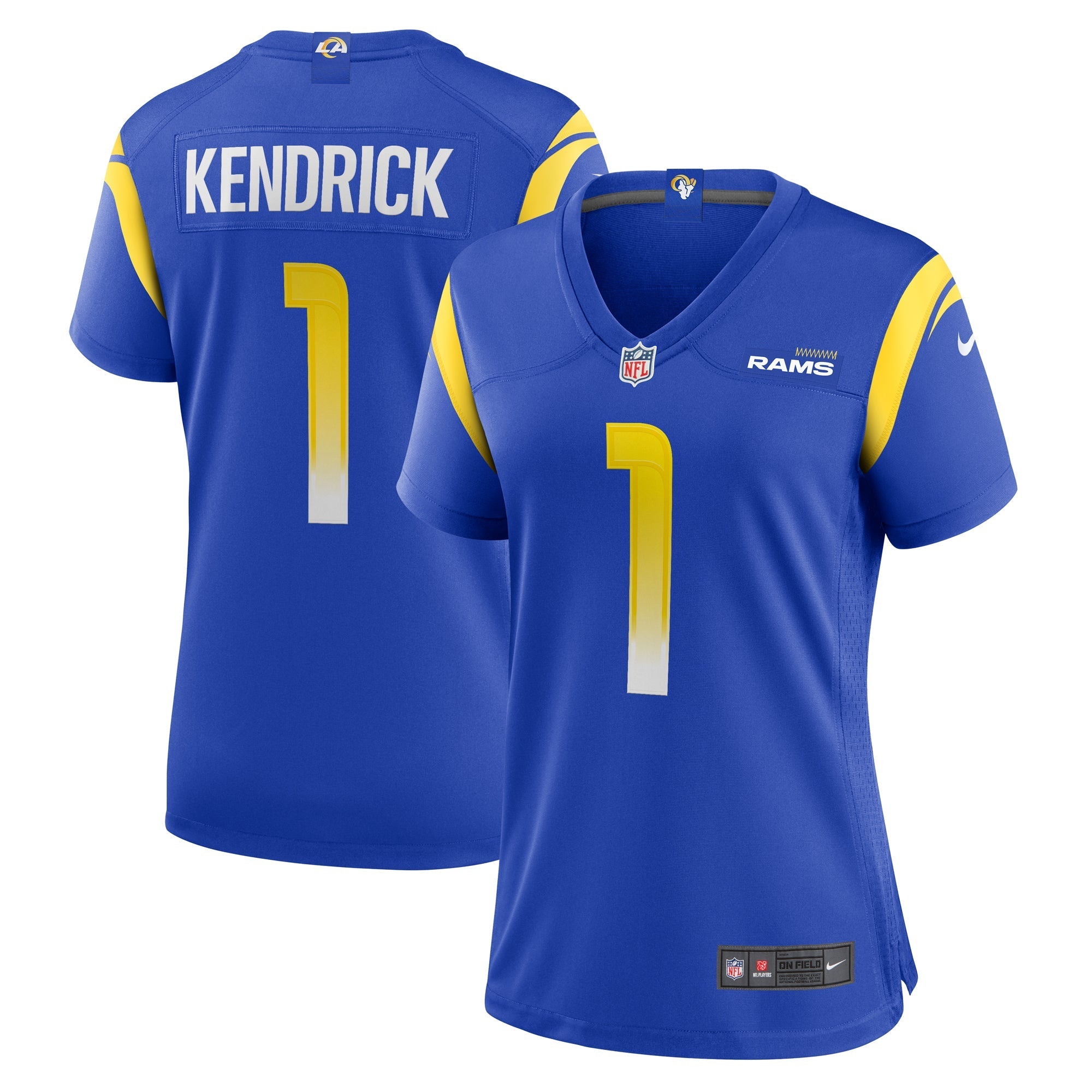 Women's Nike Derion Kendrick Royal Los Angeles Rams Home Game Jersey - vstockx