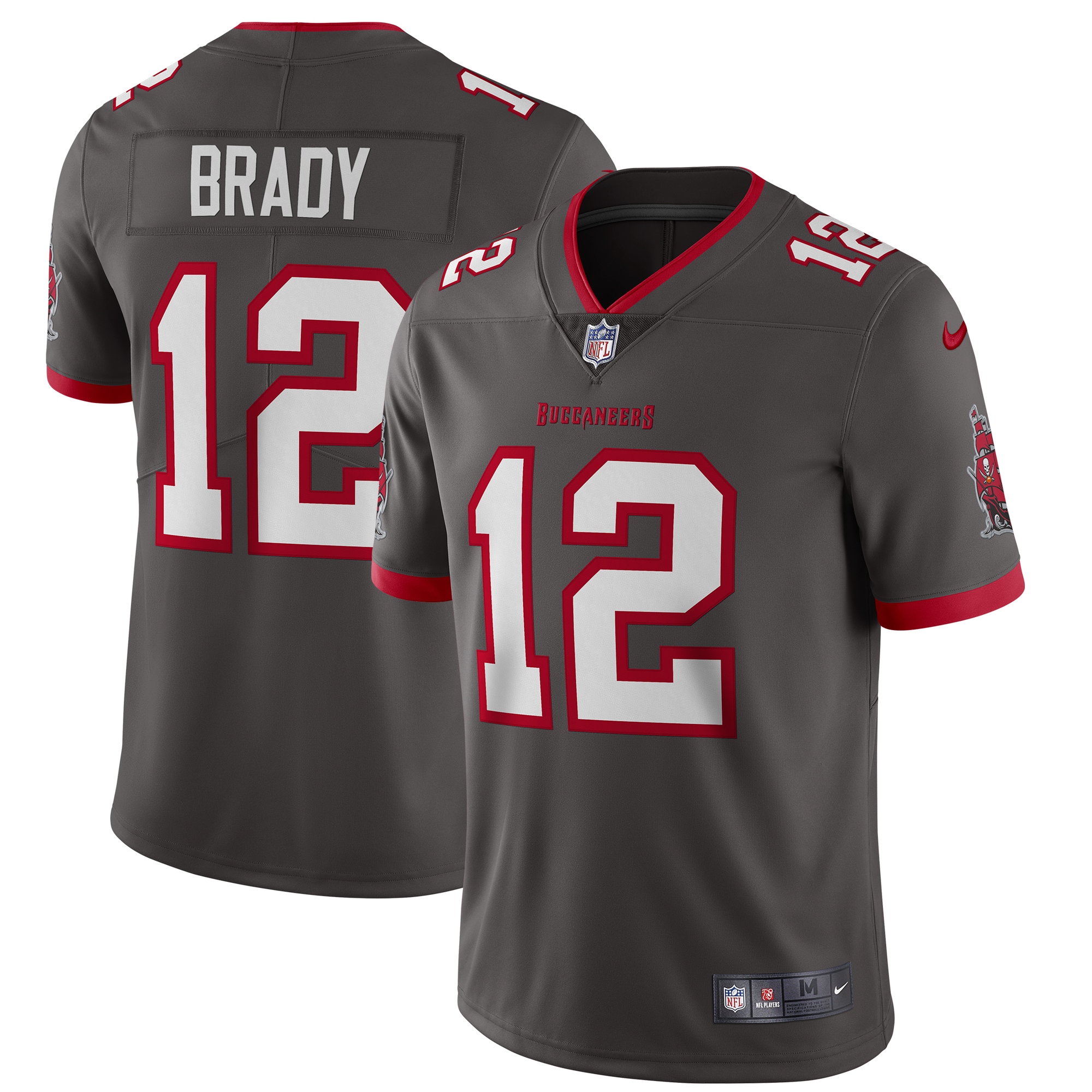 Tom Brady Tampa Bay Buccaneers Nike Alternate Vapor Limited Jersey - Pewter - vstockx