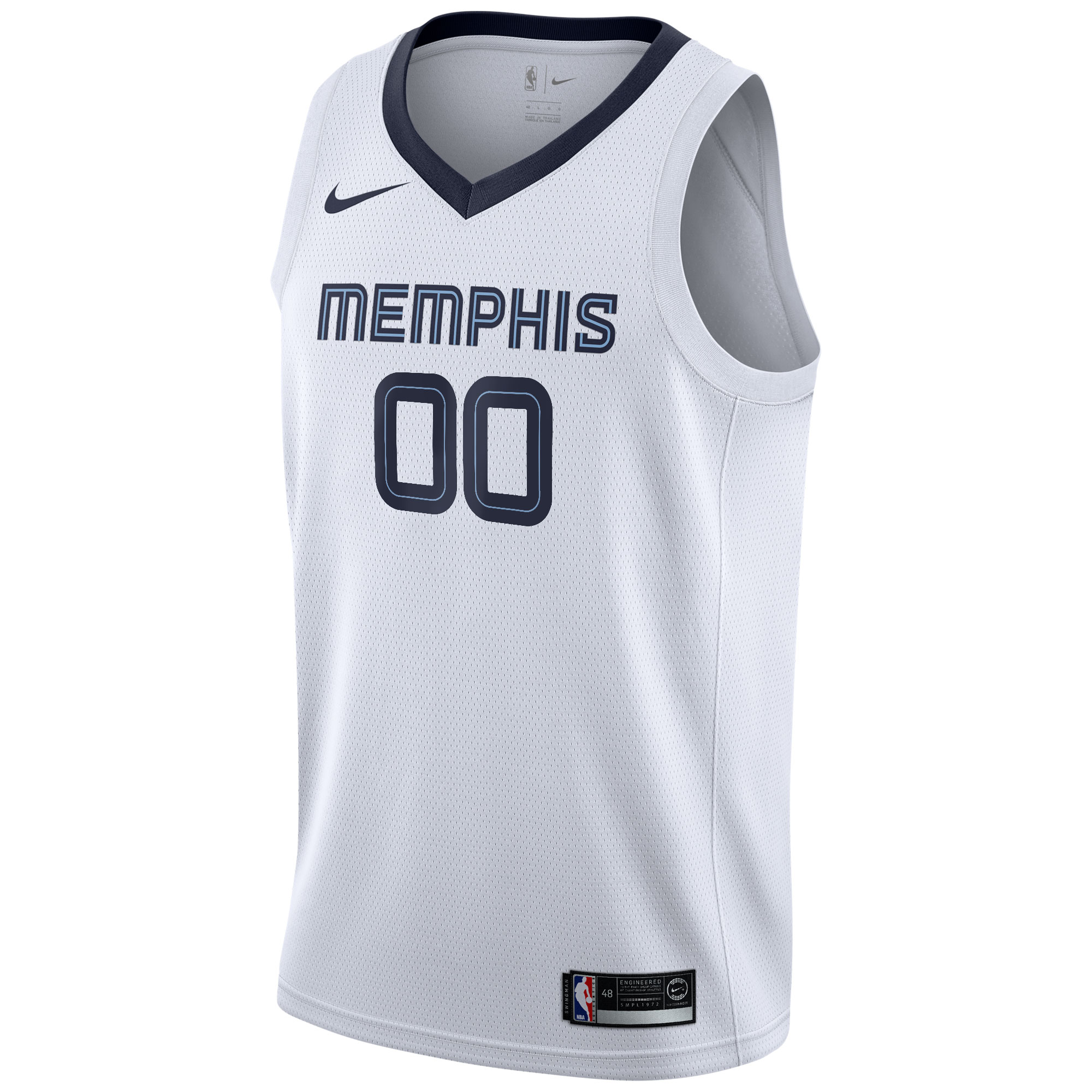 Memphis Grizzlies Nike 2020/21 Swingman Custom Jersey - Association Edition - White - vstockx