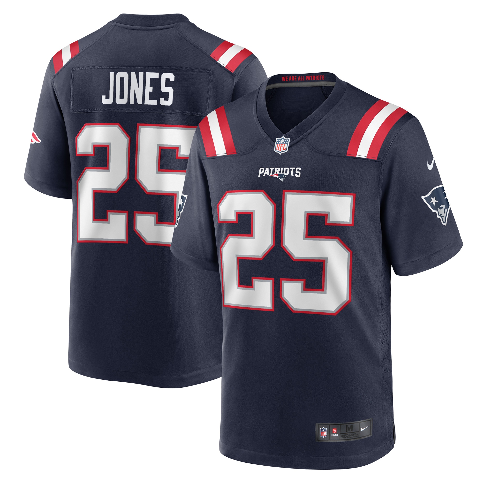 Marcus Jones New England Patriots Nike Game Player Jersey - Navy - vstockx
