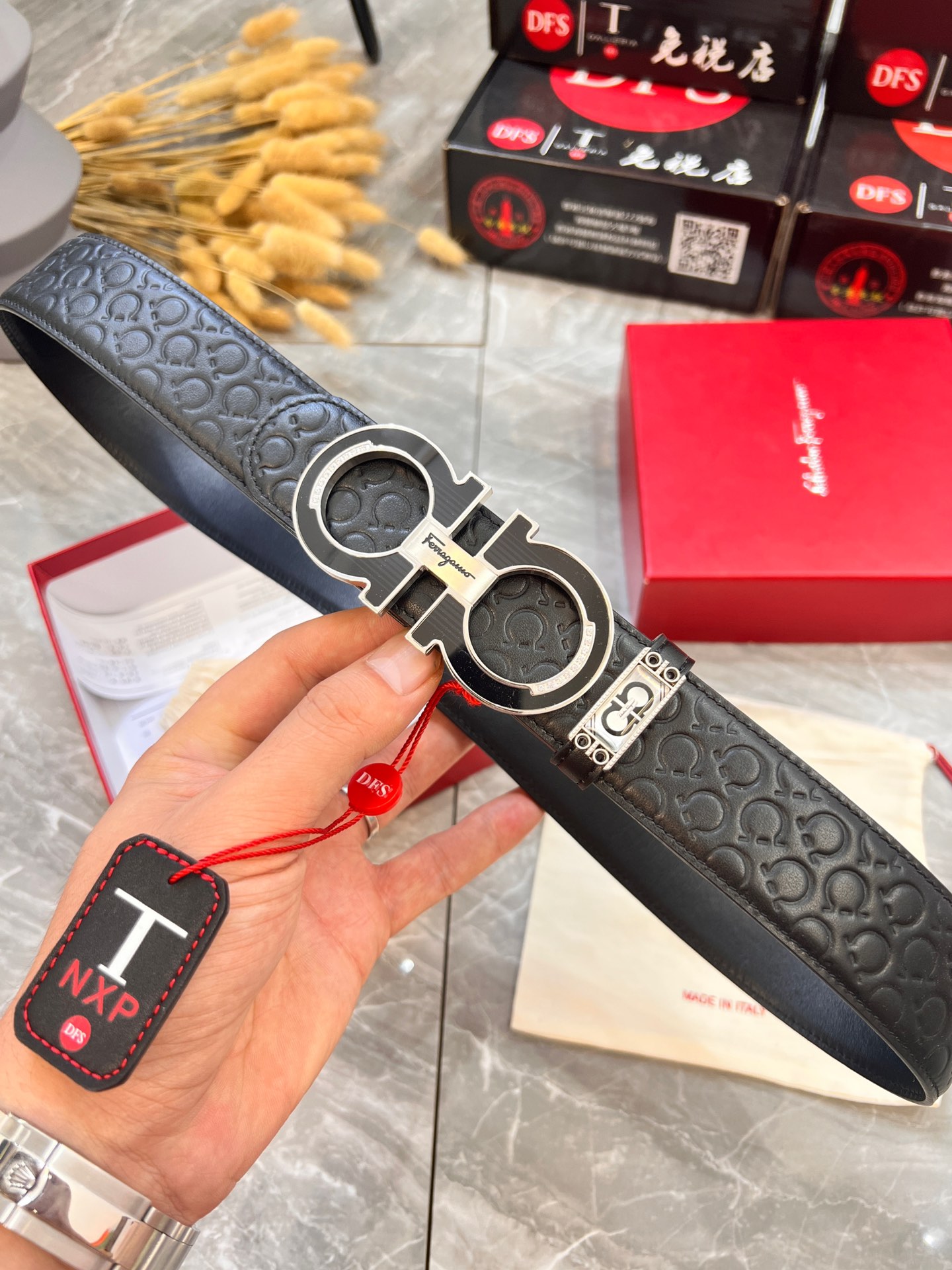 Streetwear Belt Ferragamo 320008 size:3.5cm - vstockx