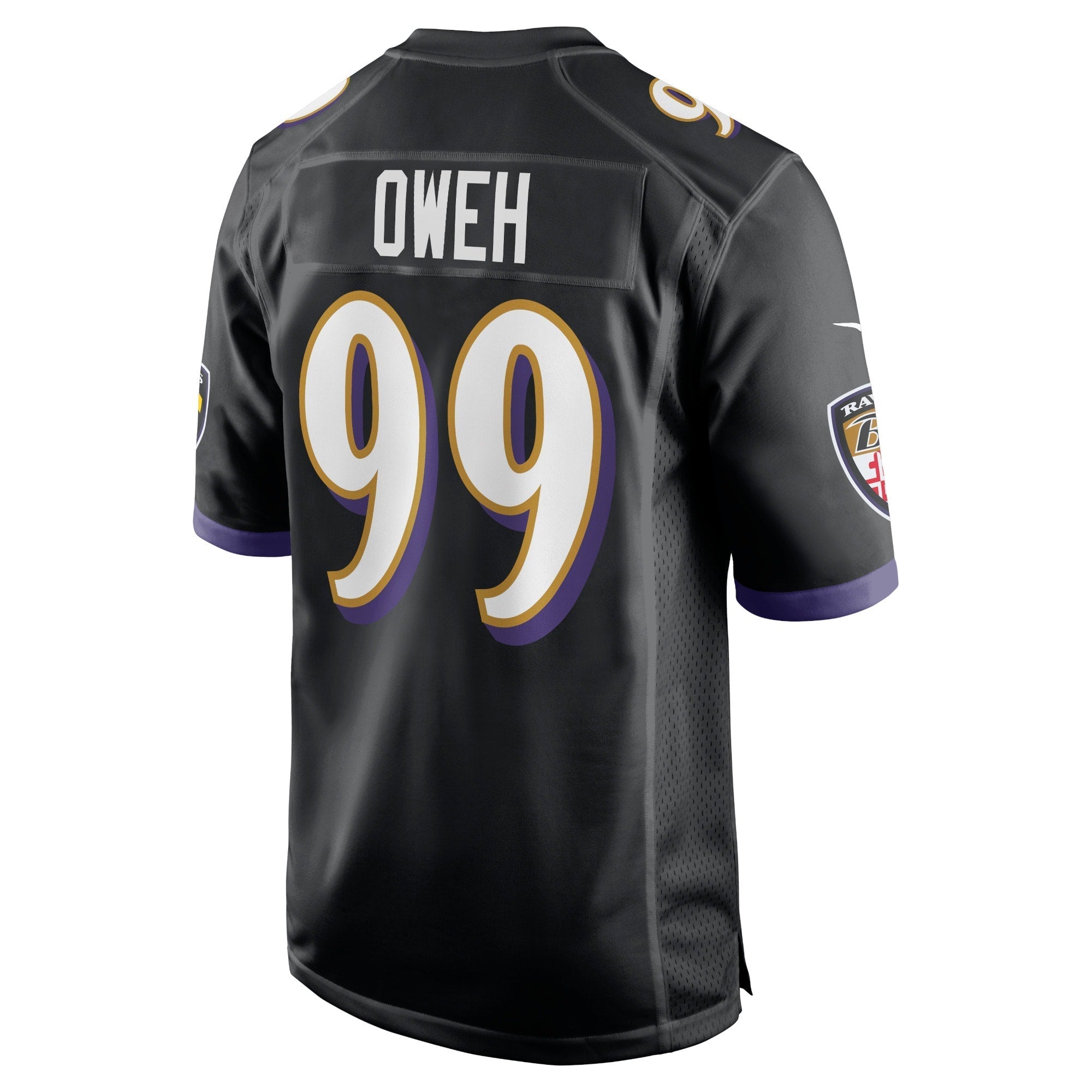 Men's Nike Odafe Oweh Black Baltimore Ravens Game Jersey - vstockx