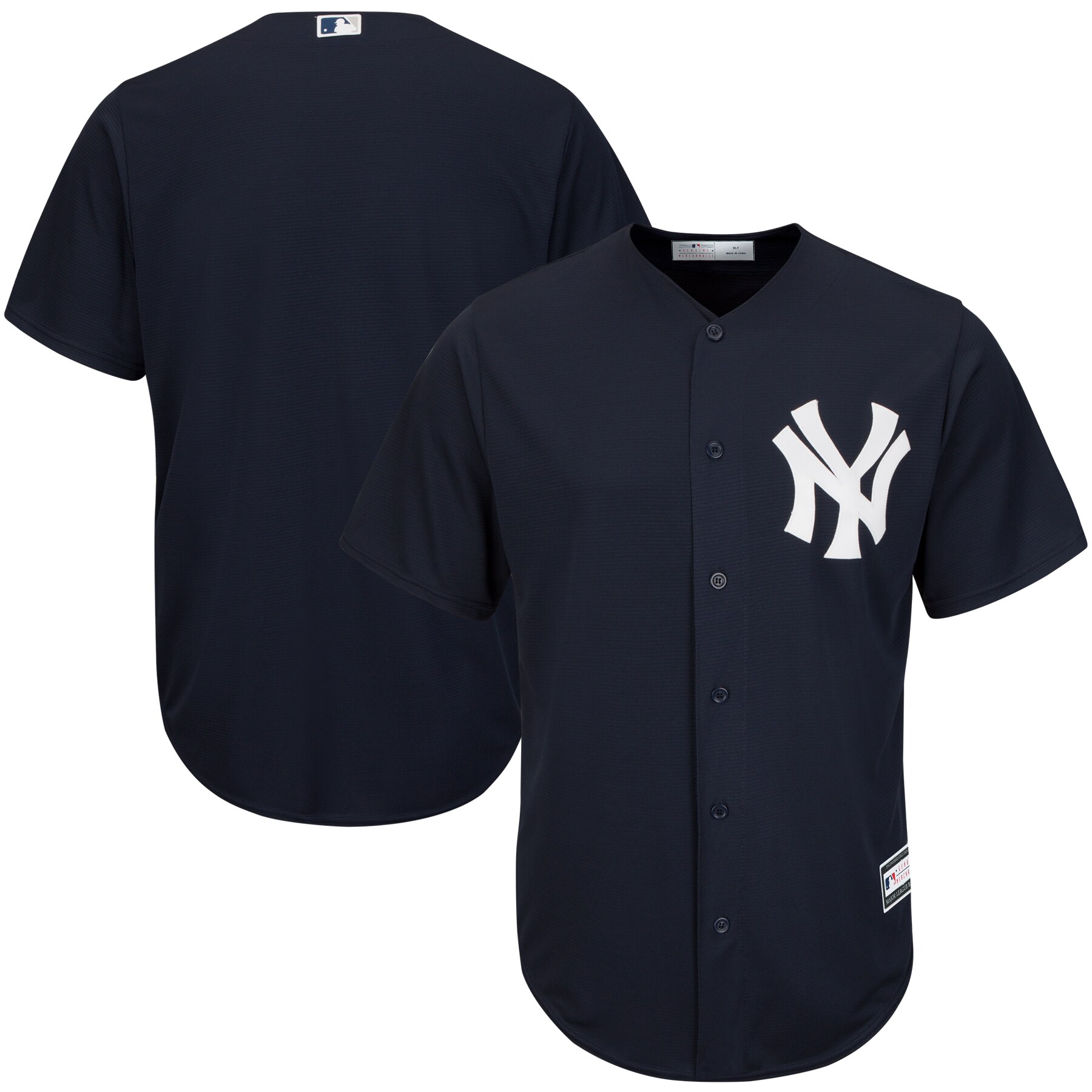 New York Yankees Big & Tall Replica Team Jersey - Navy - vstockx