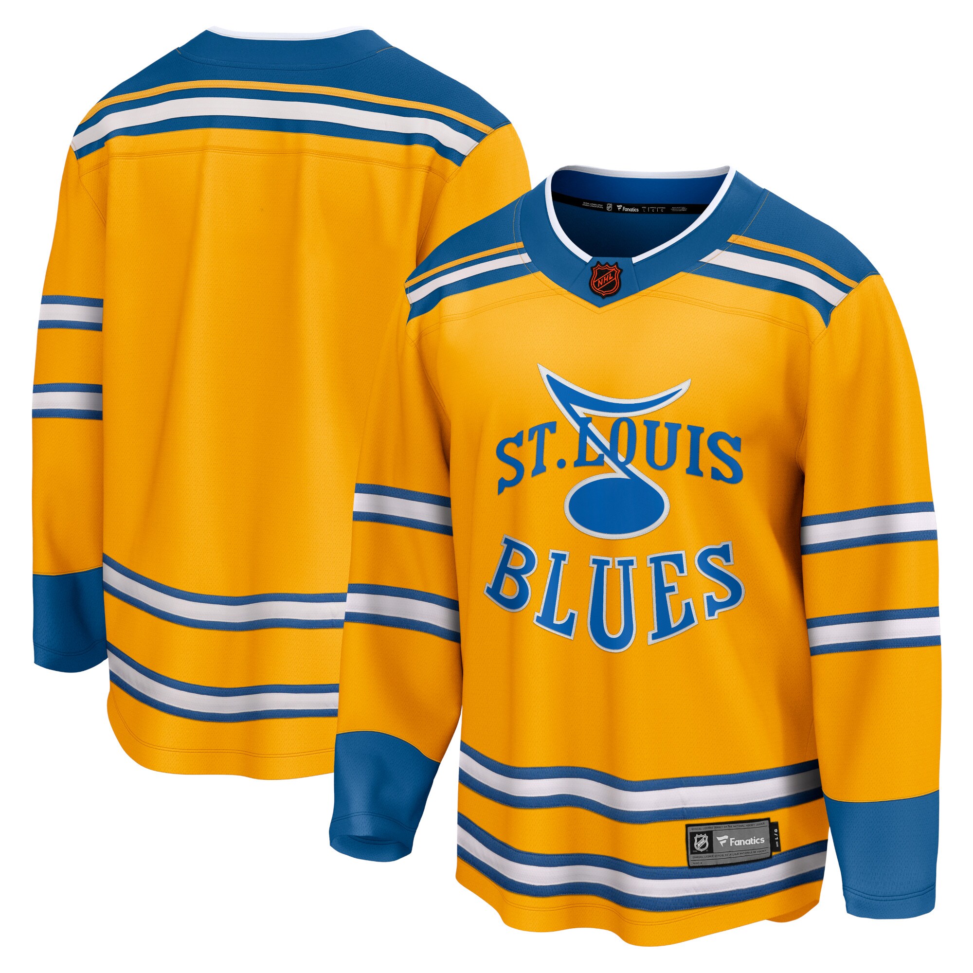 St. Louis Blues Fanatics Branded Special Edition 2.0 Breakaway Blank Jersey - Yellow - vstockx