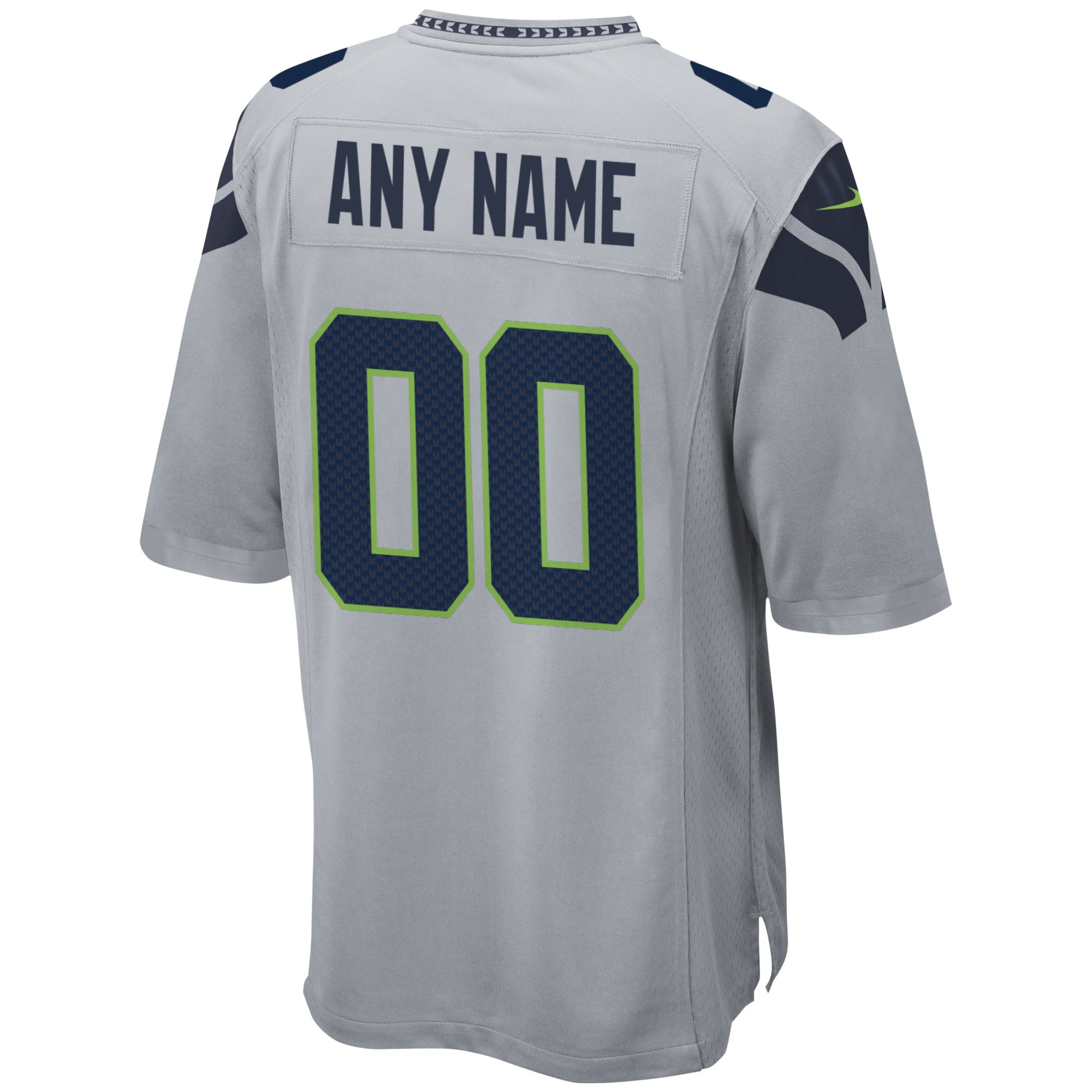 Seattle Seahawks Nike Alternate Custom Game Jersey - Gray - vstockx