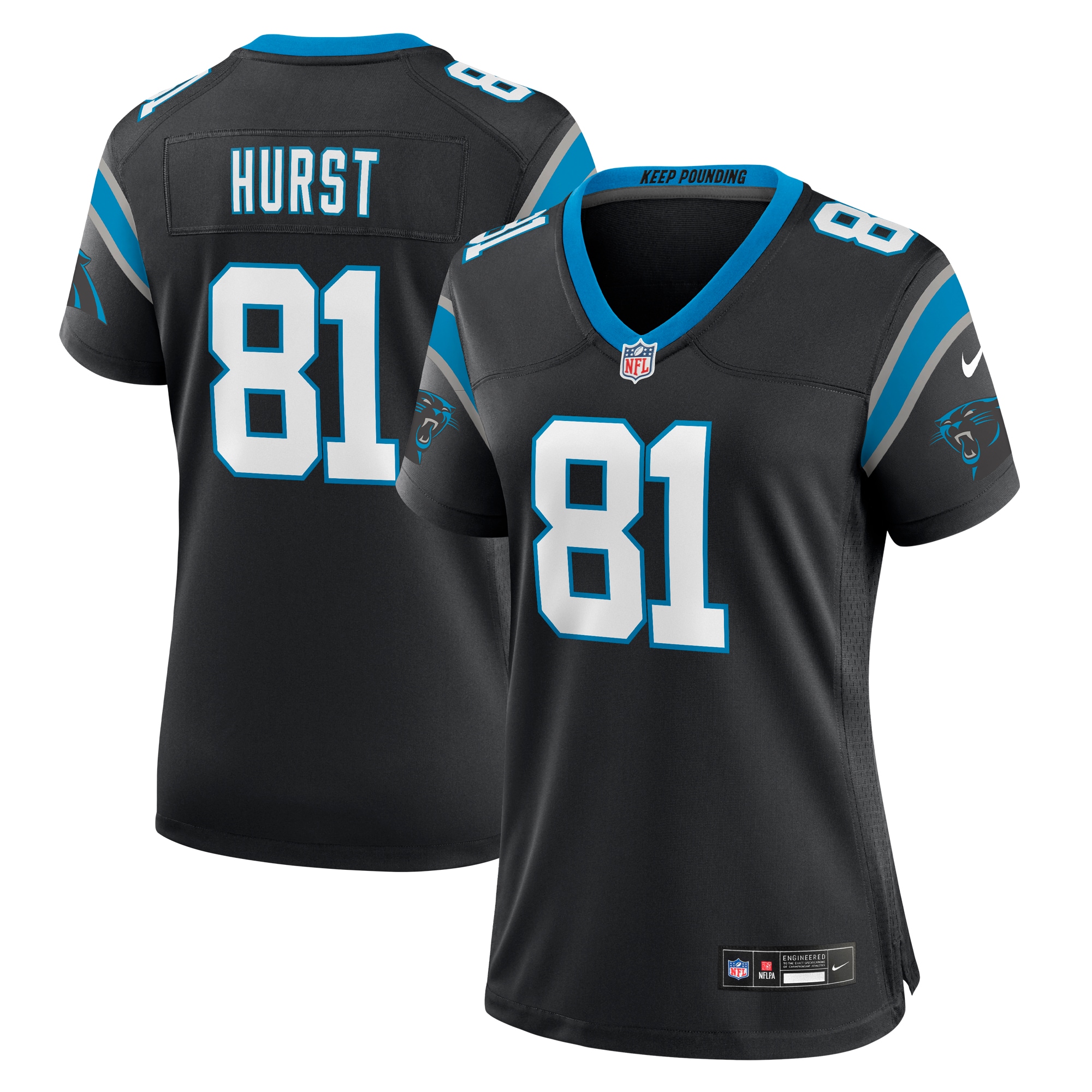 Hayden Hurst Carolina Panthers Nike Women's Team Game Jersey - Black - vstockx