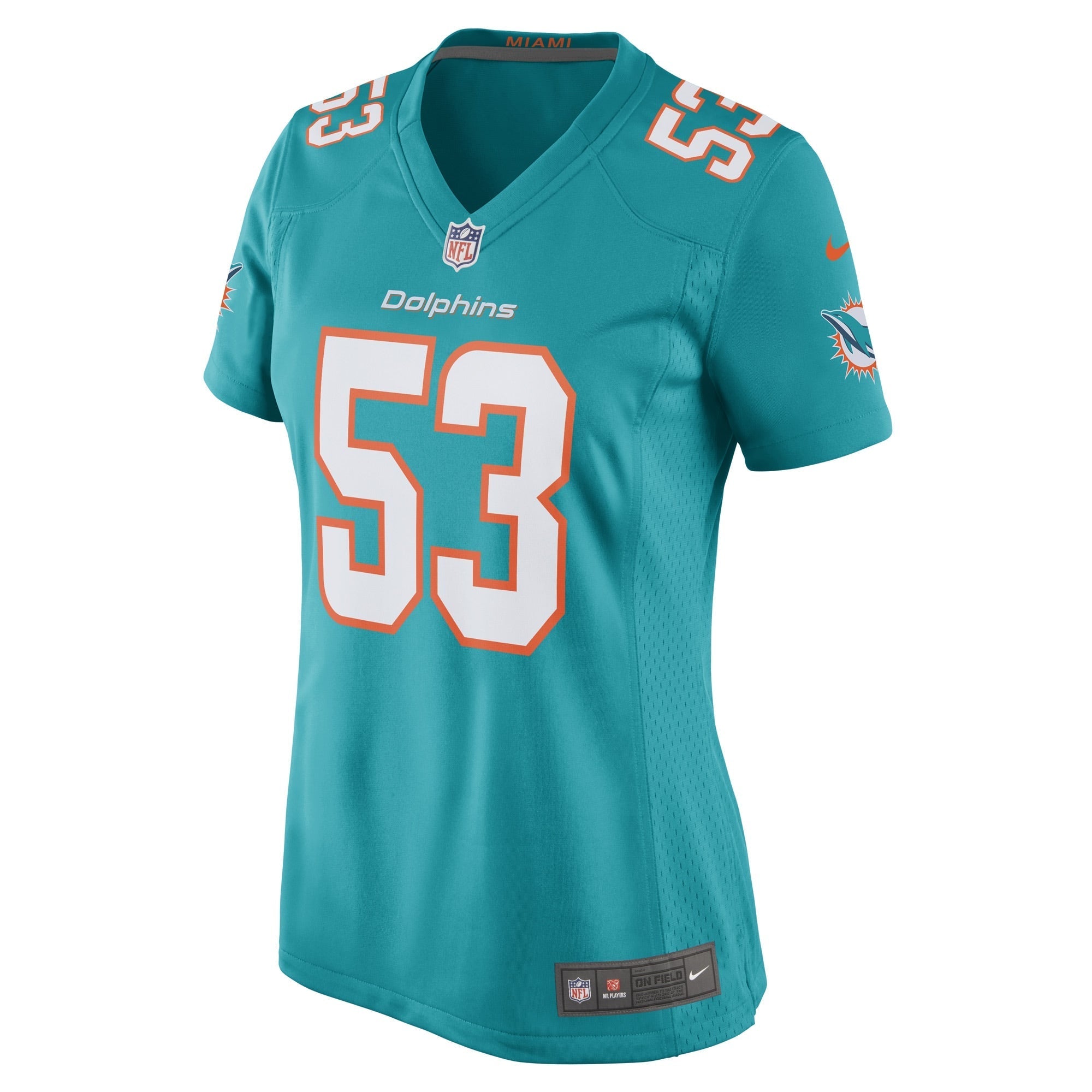 Women's Nike Cameron Goode Aqua Miami Dolphins Game Player Jersey - vstockx