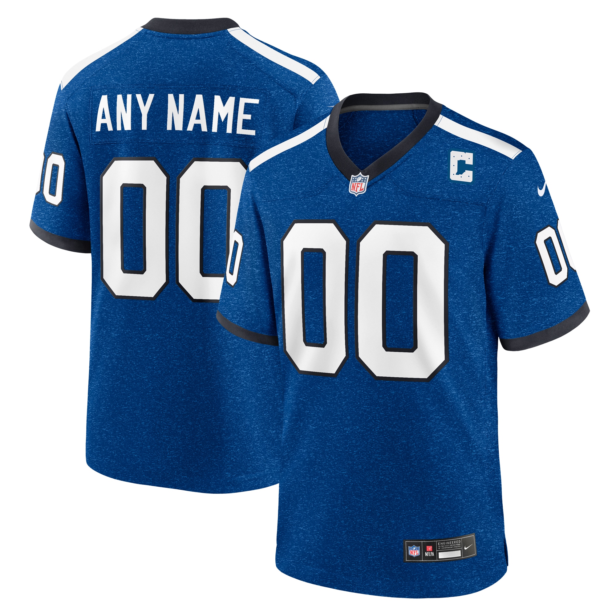 Indiana Nights Indianapolis Colts Nike Alternate Custom Game Jersey - Blue - vstockx
