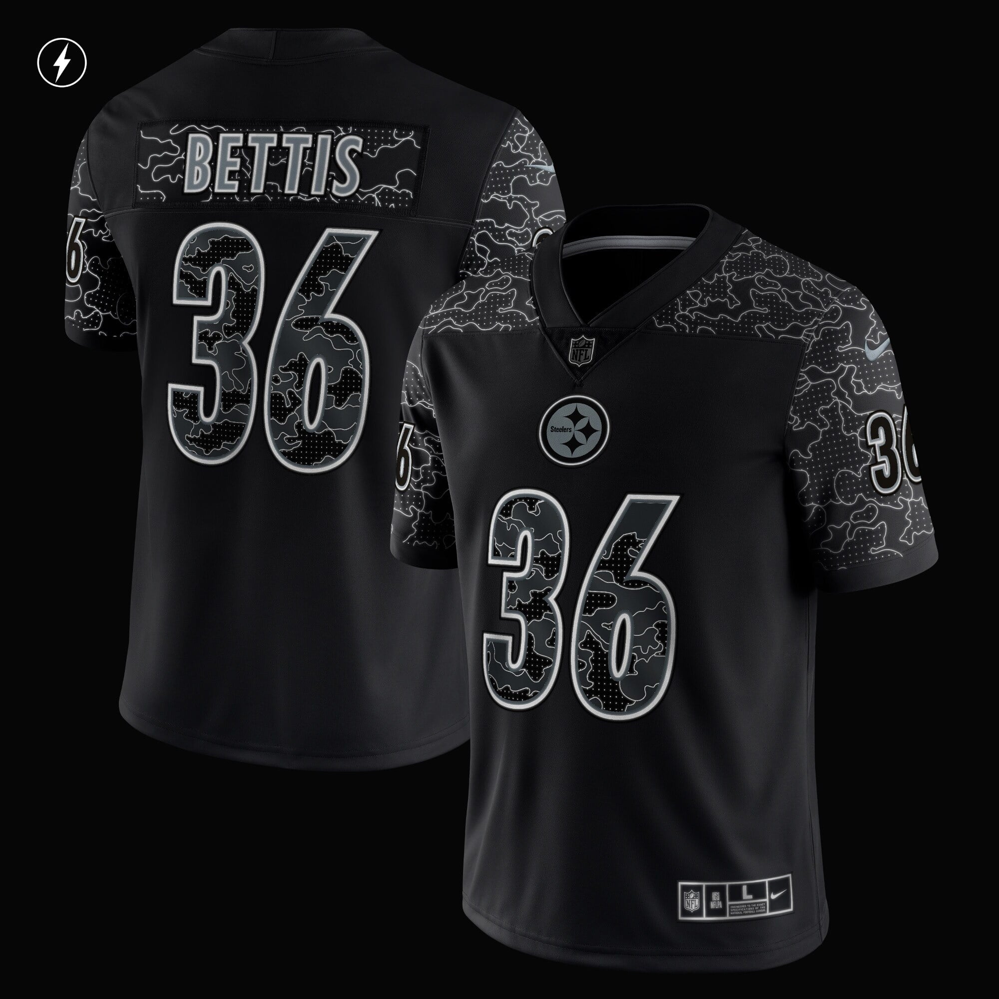 Men's Nike Jerome Bettis Black Pittsburgh Steelers Retired Player RFLCTV Limited Jersey - vstockx
