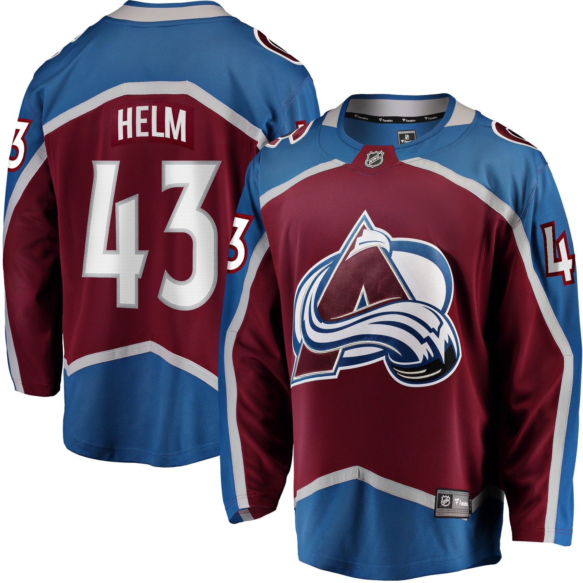 Men's Fanatics Branded Darren Helm Burgundy Colorado Avalanche Home Breakaway Player Jersey - vstockx