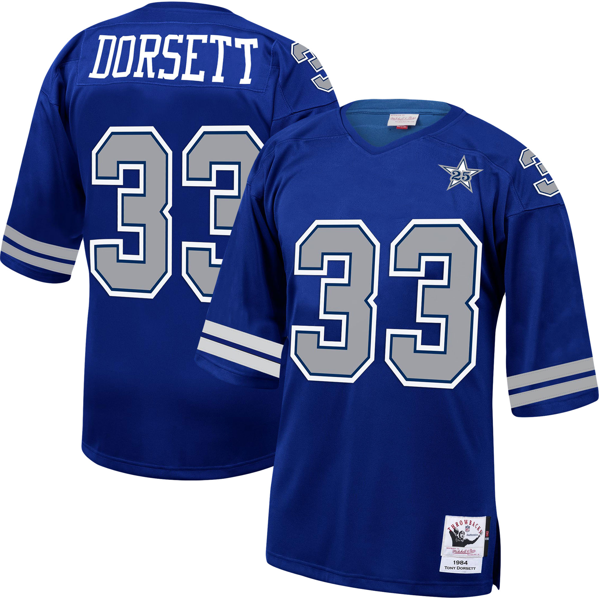 Tony Dorsett Dallas Cowboys Mitchell & Ness 1984 Authentic Retired Player Jersey - Royal - vstockx