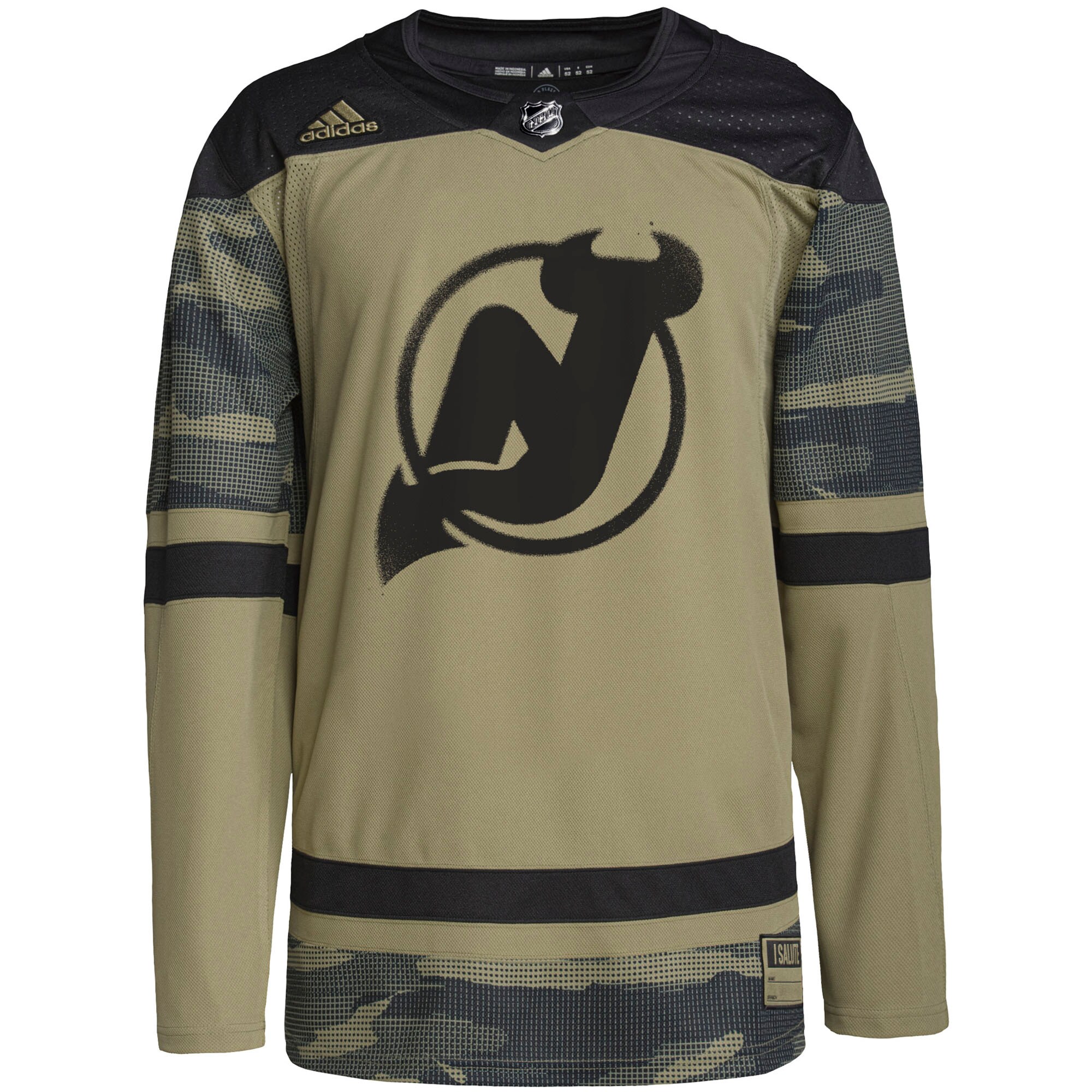 New Jersey Devils adidas Military Appreciation Team Authentic Custom Practice Jersey - Camo - vstockx