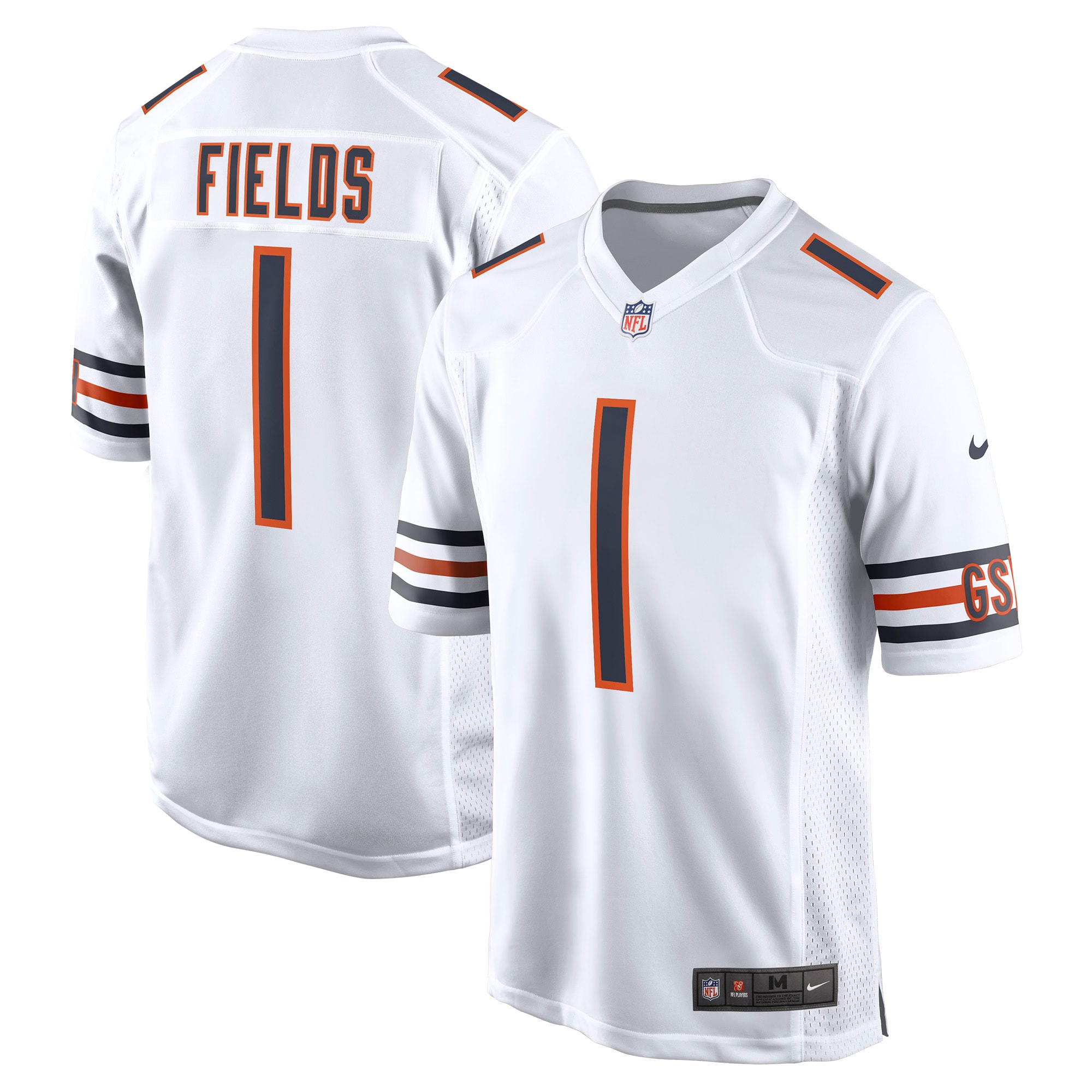 Justin Fields Chicago Bears Nike Player Game Jersey - White - vstockx
