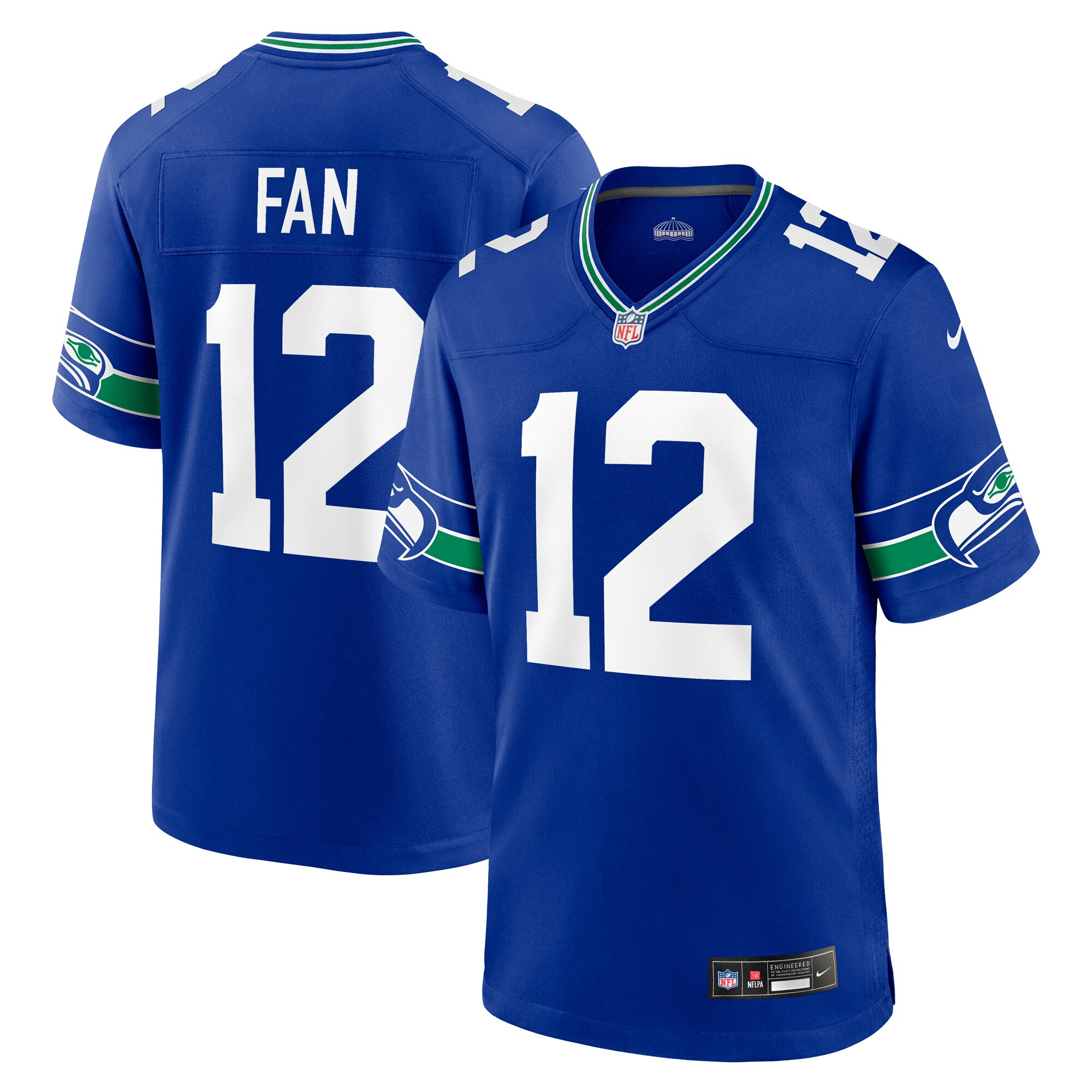 12s Seattle Seahawks Nike Throwback Player Game Jersey - Royal - vstockx