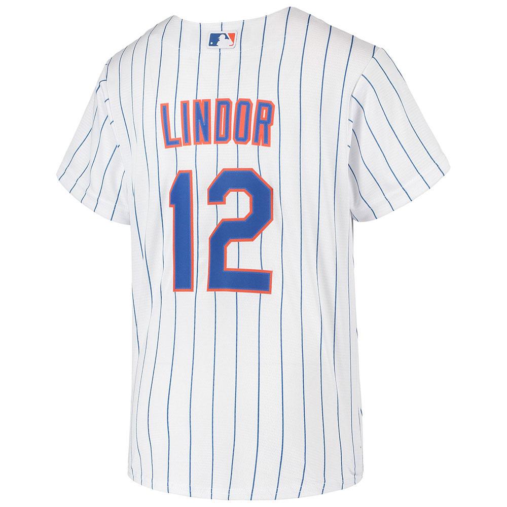 Youth New York Mets Francisco Lindor Cool Base Jersey White - vstockx