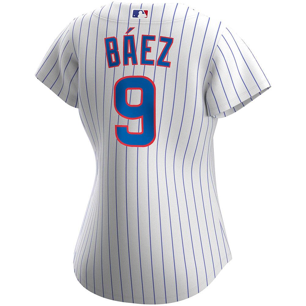Womens Chicago Cubs Javy Baez Cool Base Replica Jersey White - vstockx
