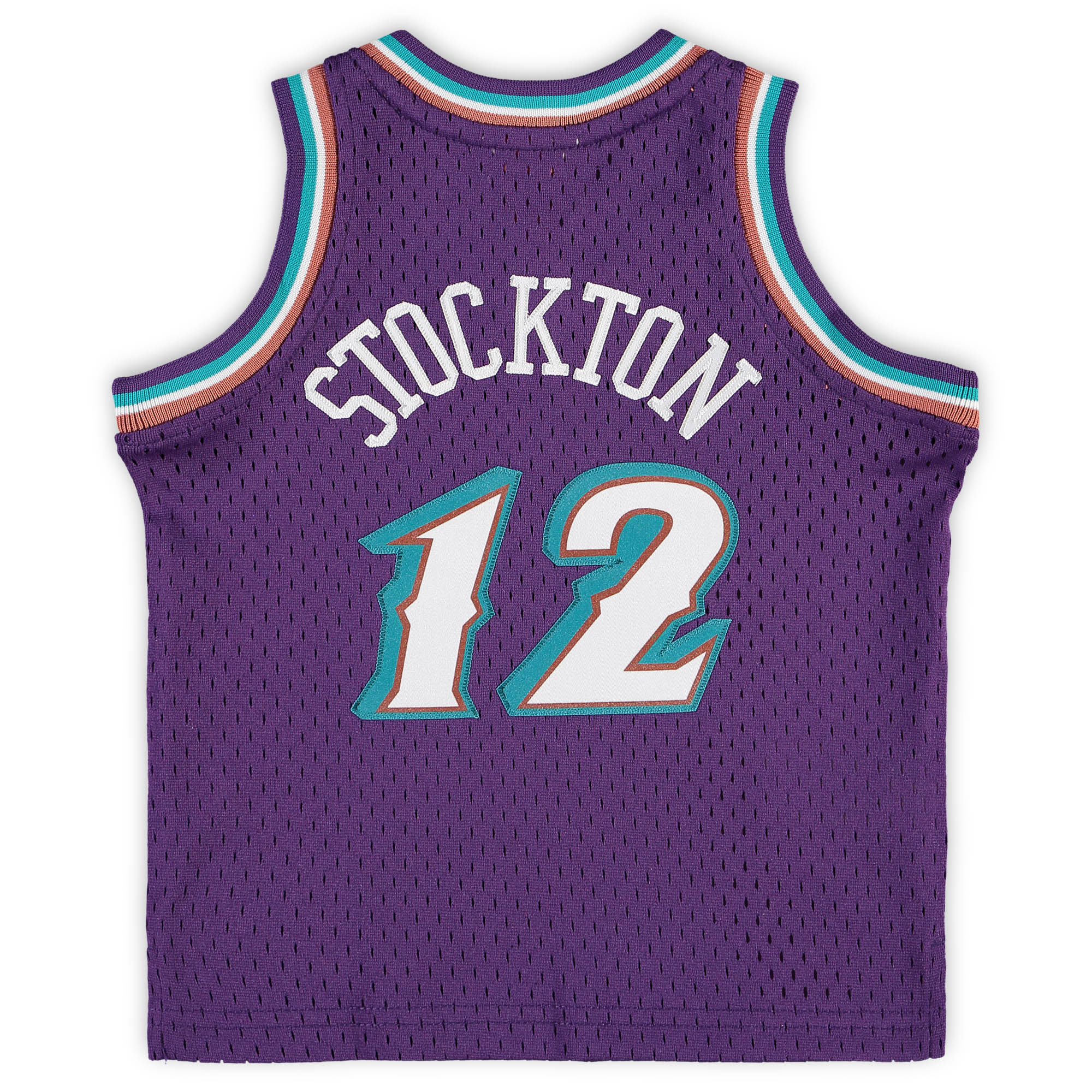 John Stockton Utah Jazz Mitchell & Ness Infant 1996/97 Hardwood Classics Retired Player Jersey - Purple - vstockx