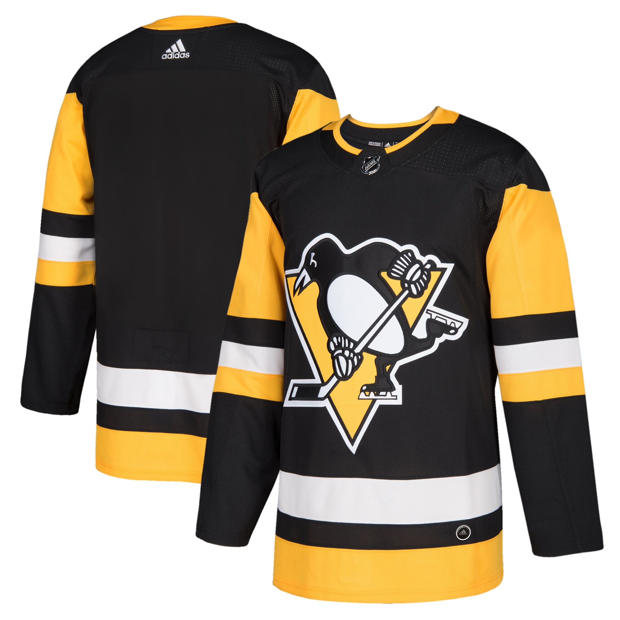 Pittsburgh Penguins adidas Home Authentic Blank Jersey - Black - vstockx