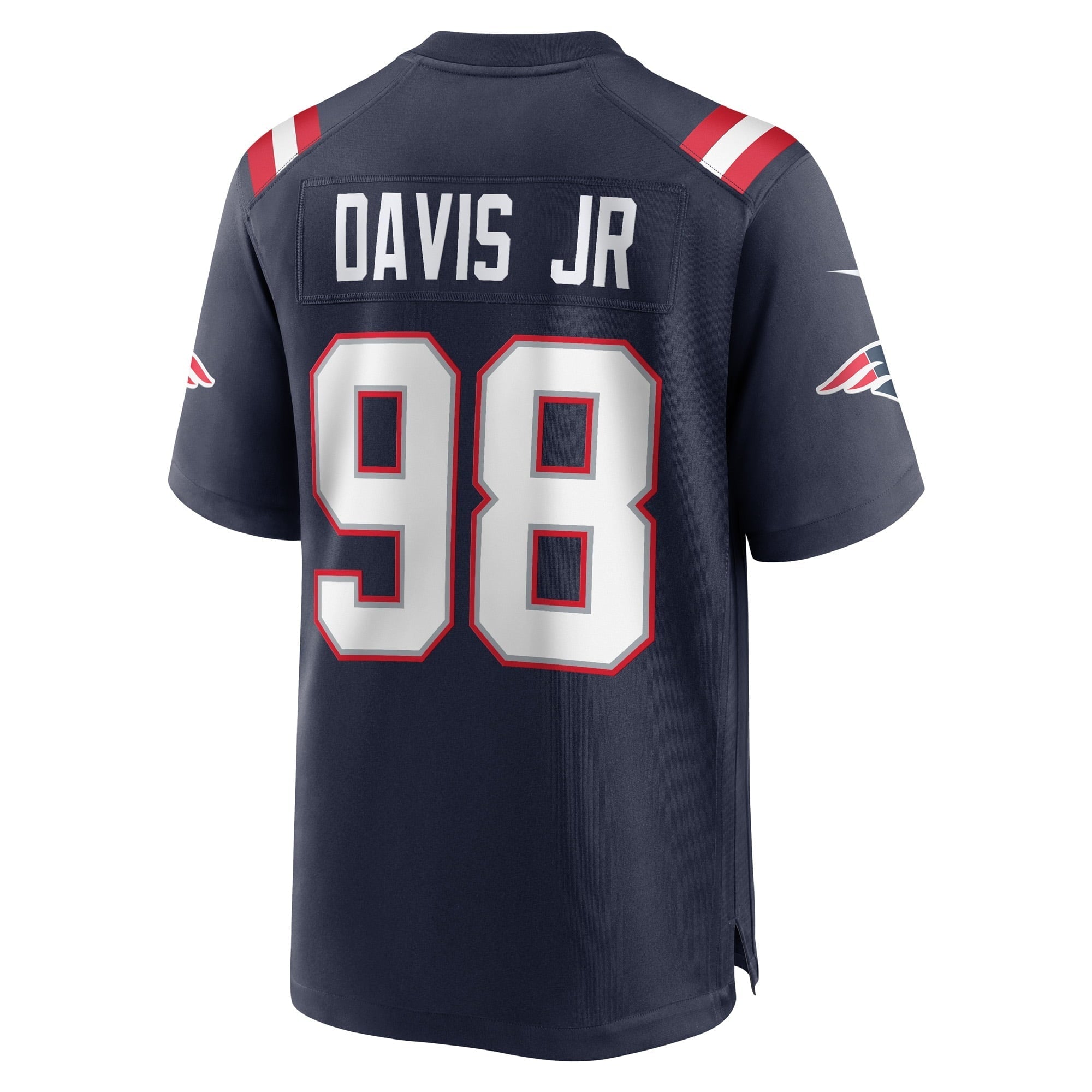 Men's Nike Carl Davis Jr. Navy New England Patriots Game Player Jersey - vstockx