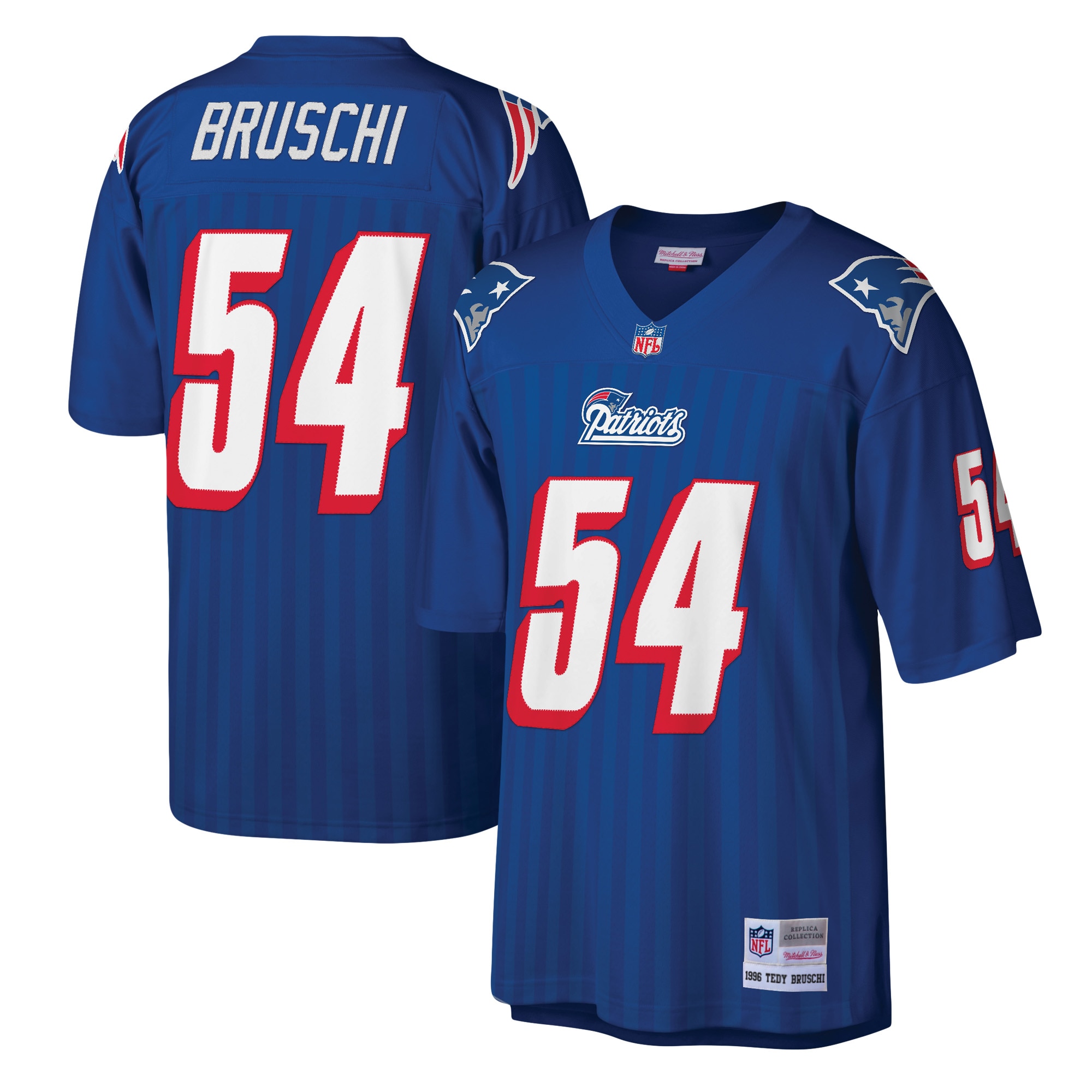 Tedy Bruschi New England Patriots Mitchell & Ness Legacy Replica Jersey - Royal - vstockx