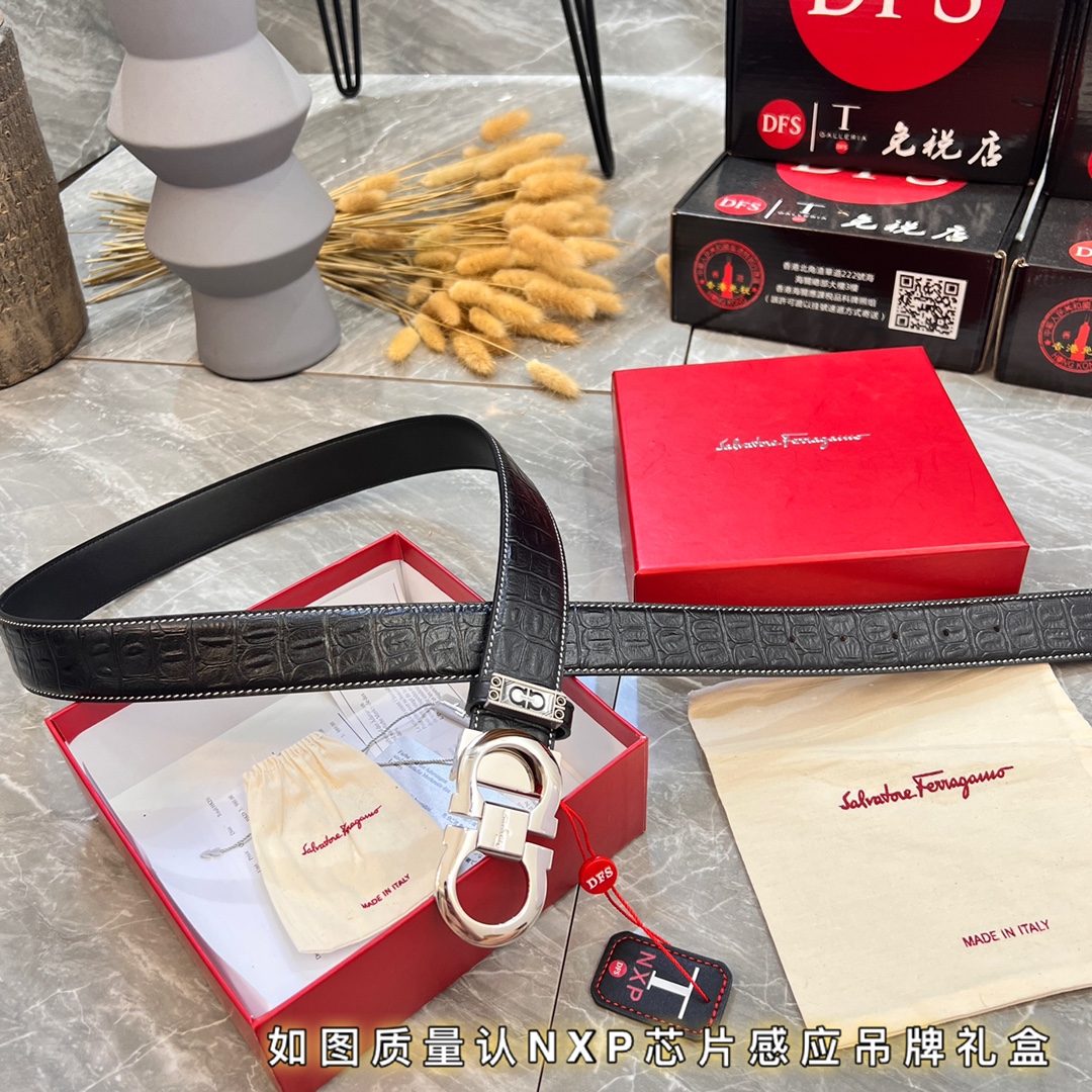 Streetwear Belt Ferragamo 320078 size:3.5cm - vstockx