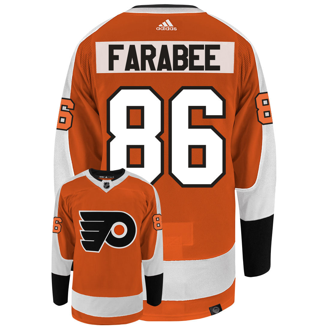 Joel Farabee Philadelphia Flyers Adidas Primegreen Authentic NHL Hockey Jersey - vstockx
