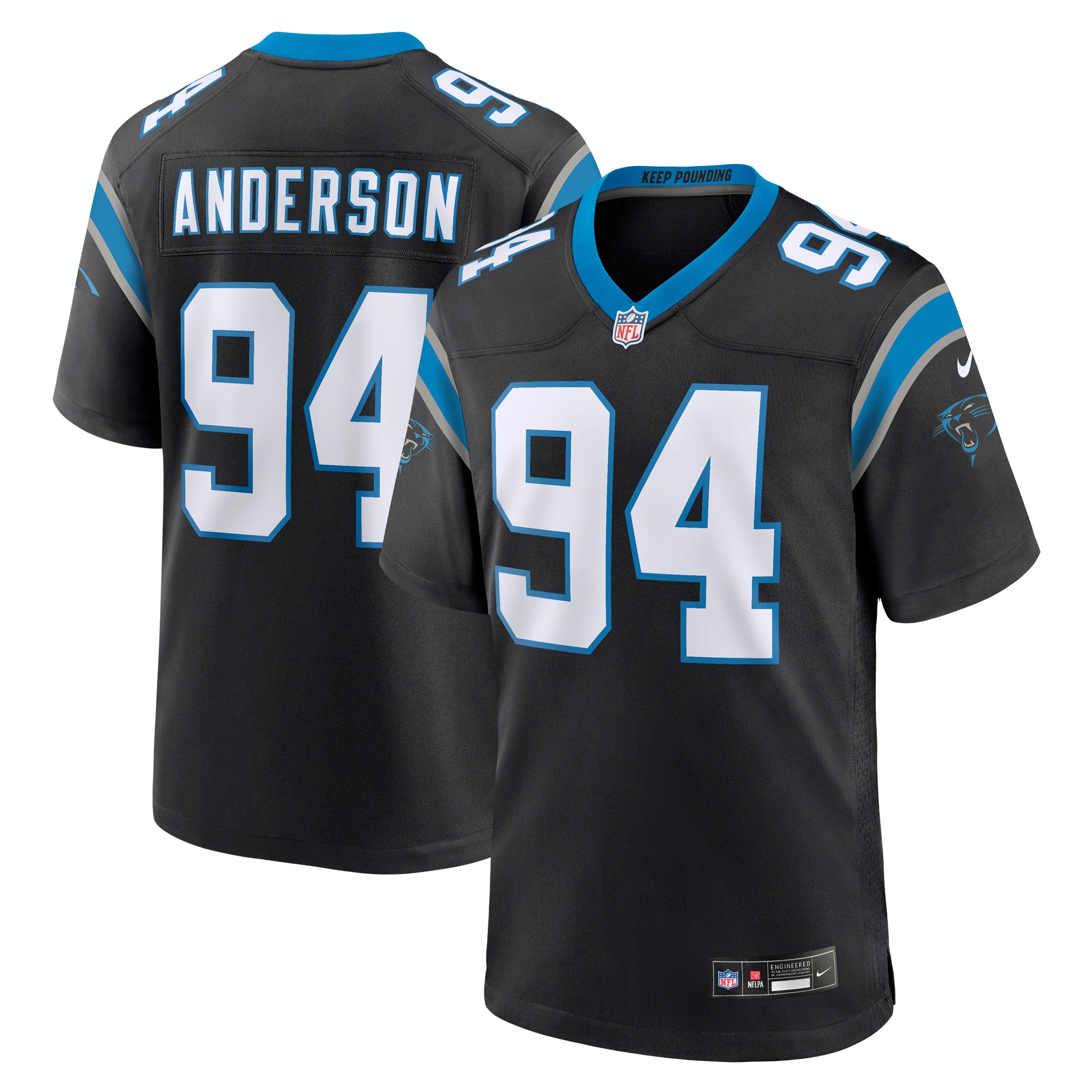 Henry Anderson Carolina Panthers Nike Team Game Jersey - Black - vstockx